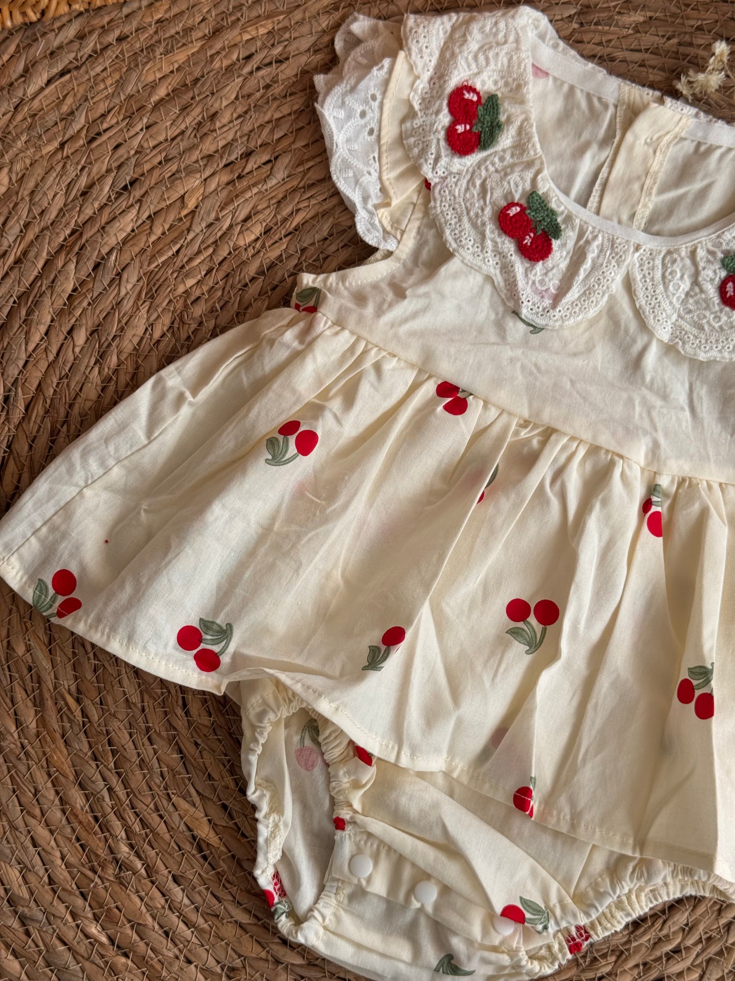 Cherry Lace Romper
