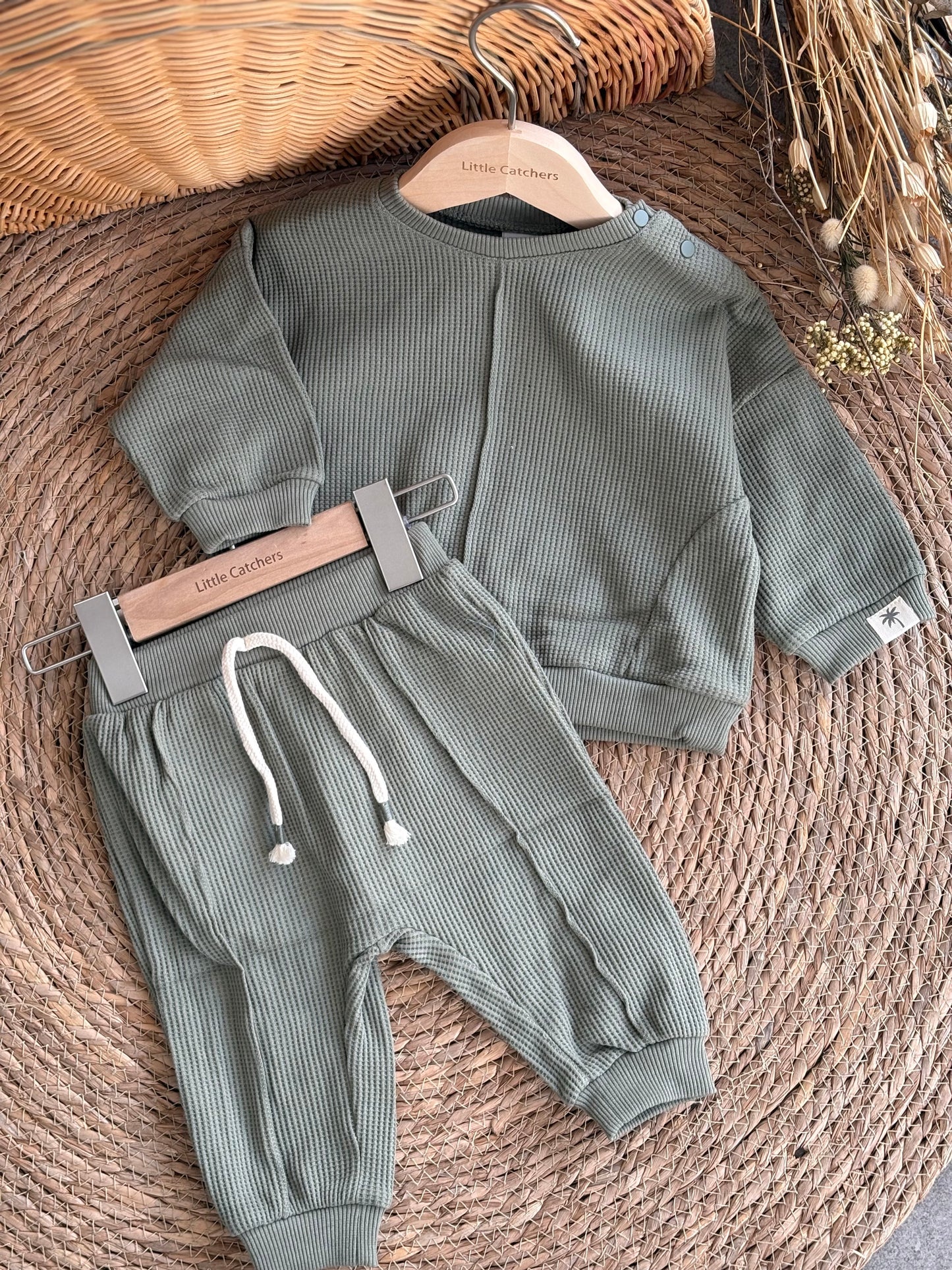 Ribbed Baby Cotton Set-Mint