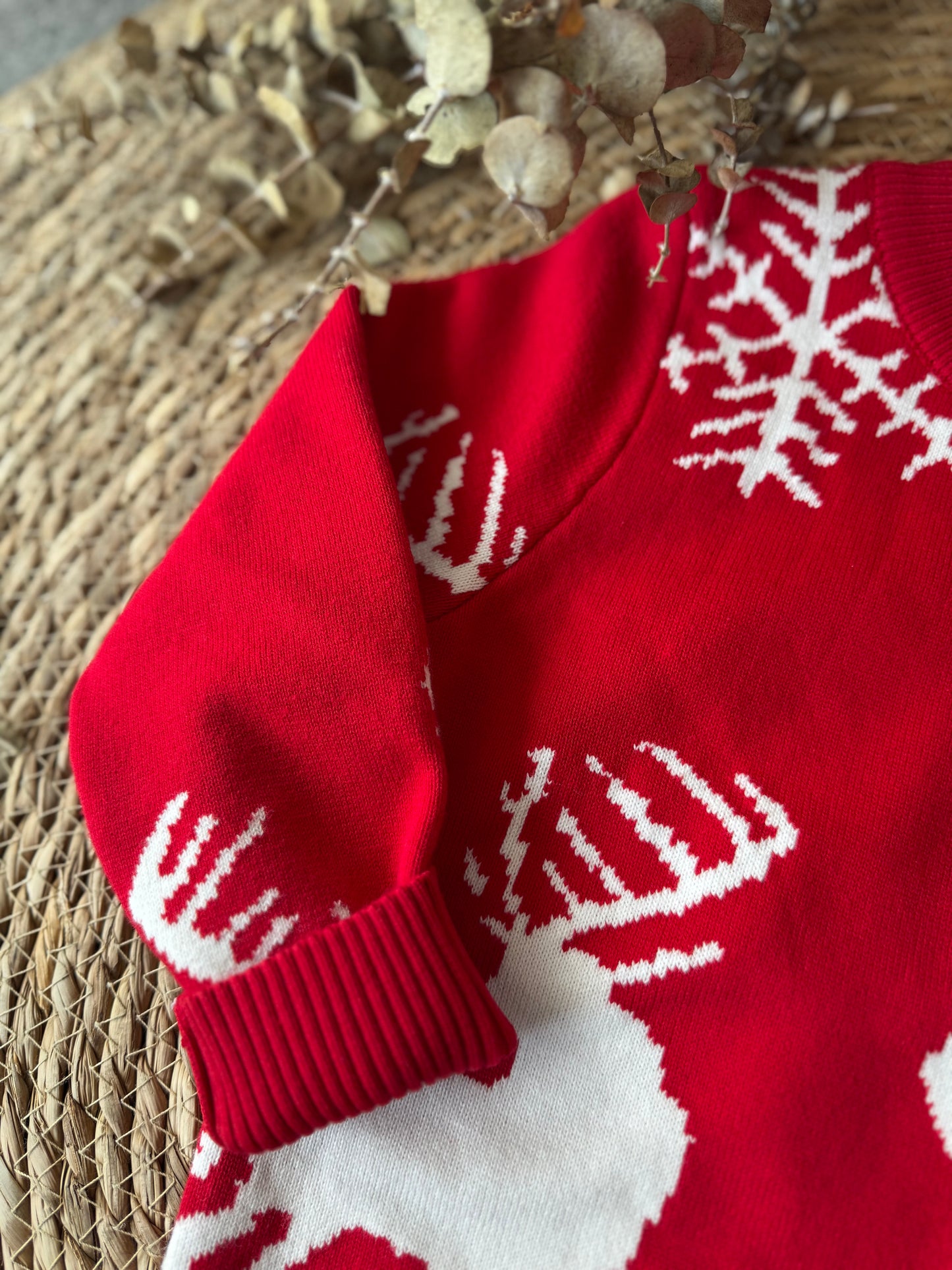 Reindeer Snowflake Knit Sweater – Holiday Edition