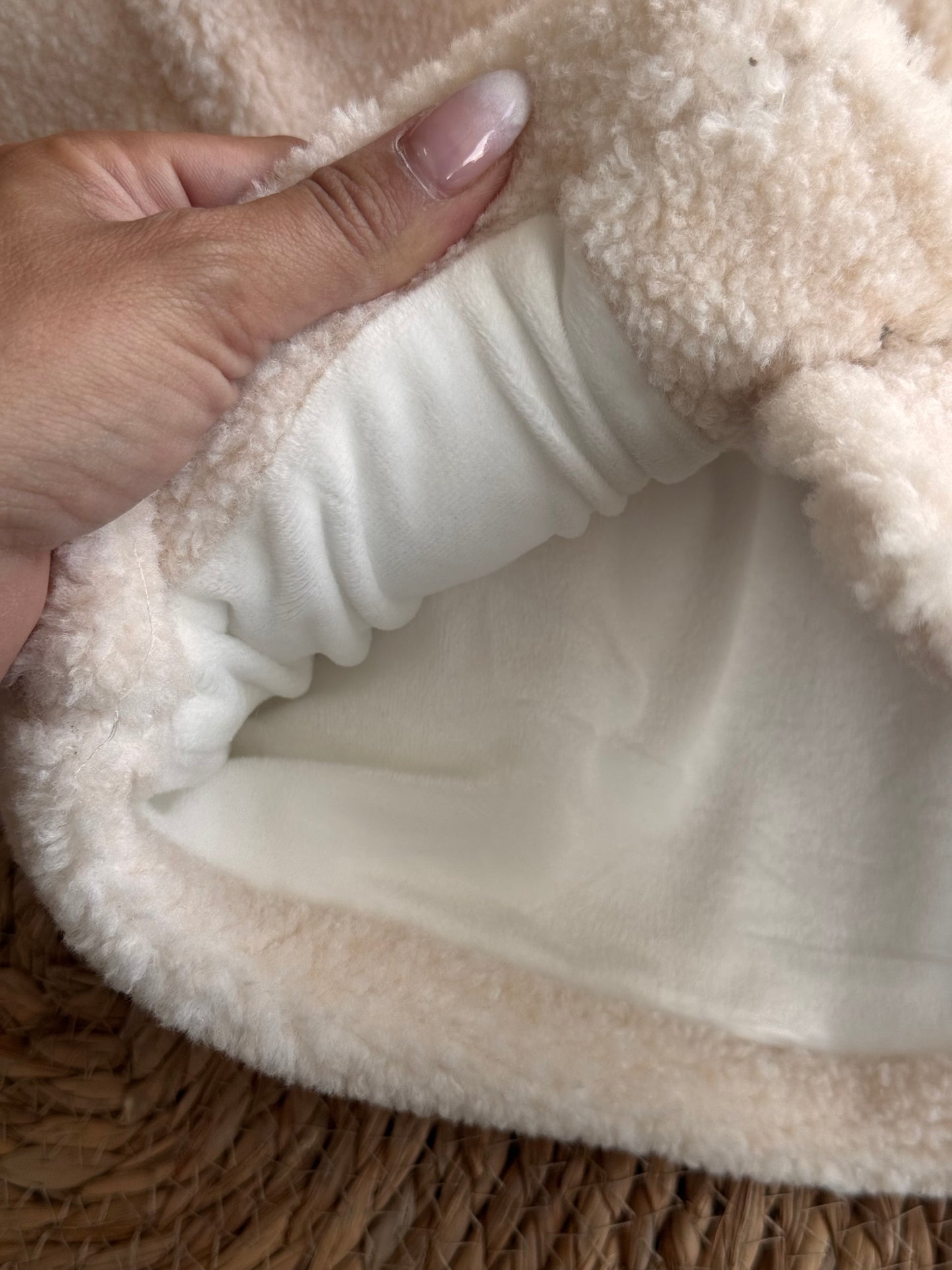 Cozy Teddy Baby Hooded Jacket – Offwhite