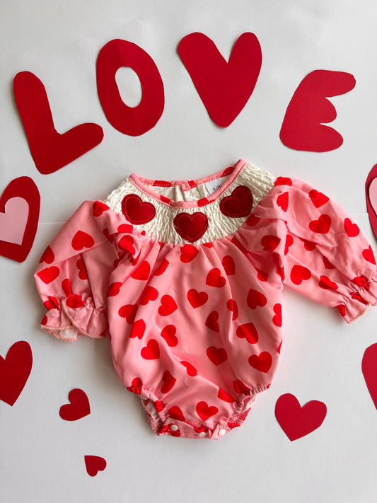 Pink Sweet Heart Romper