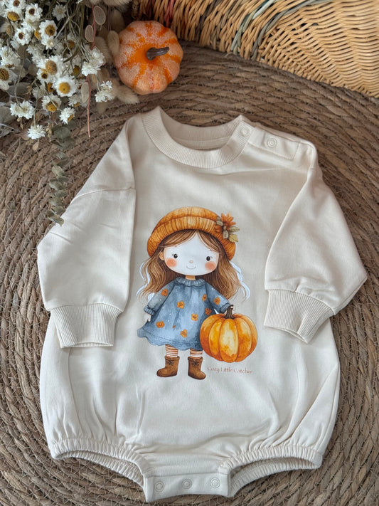 Cozy Little Catcher Romper beige