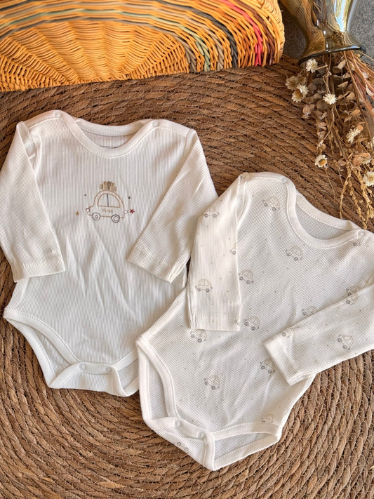 Little Explorer Ribbed Bodysuit Set of 2pcs