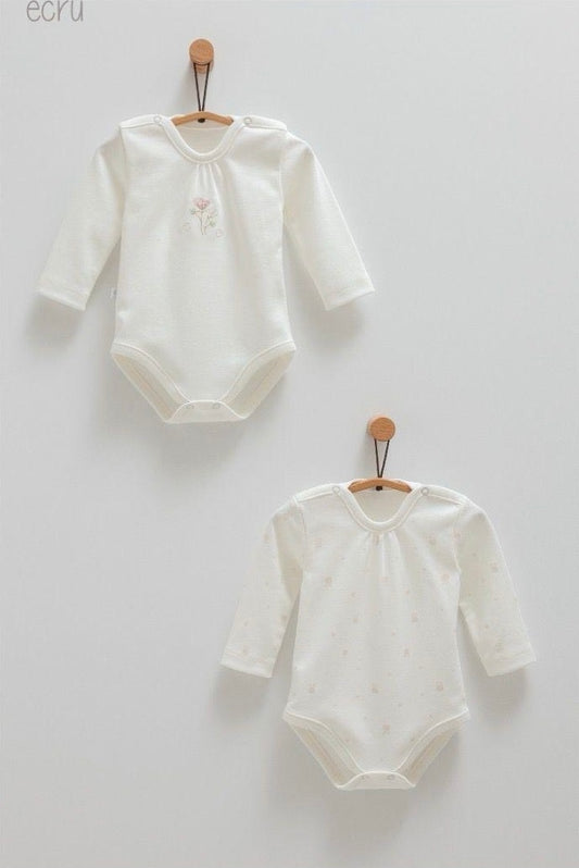Flowers Body Set Of 2 Pcs -white