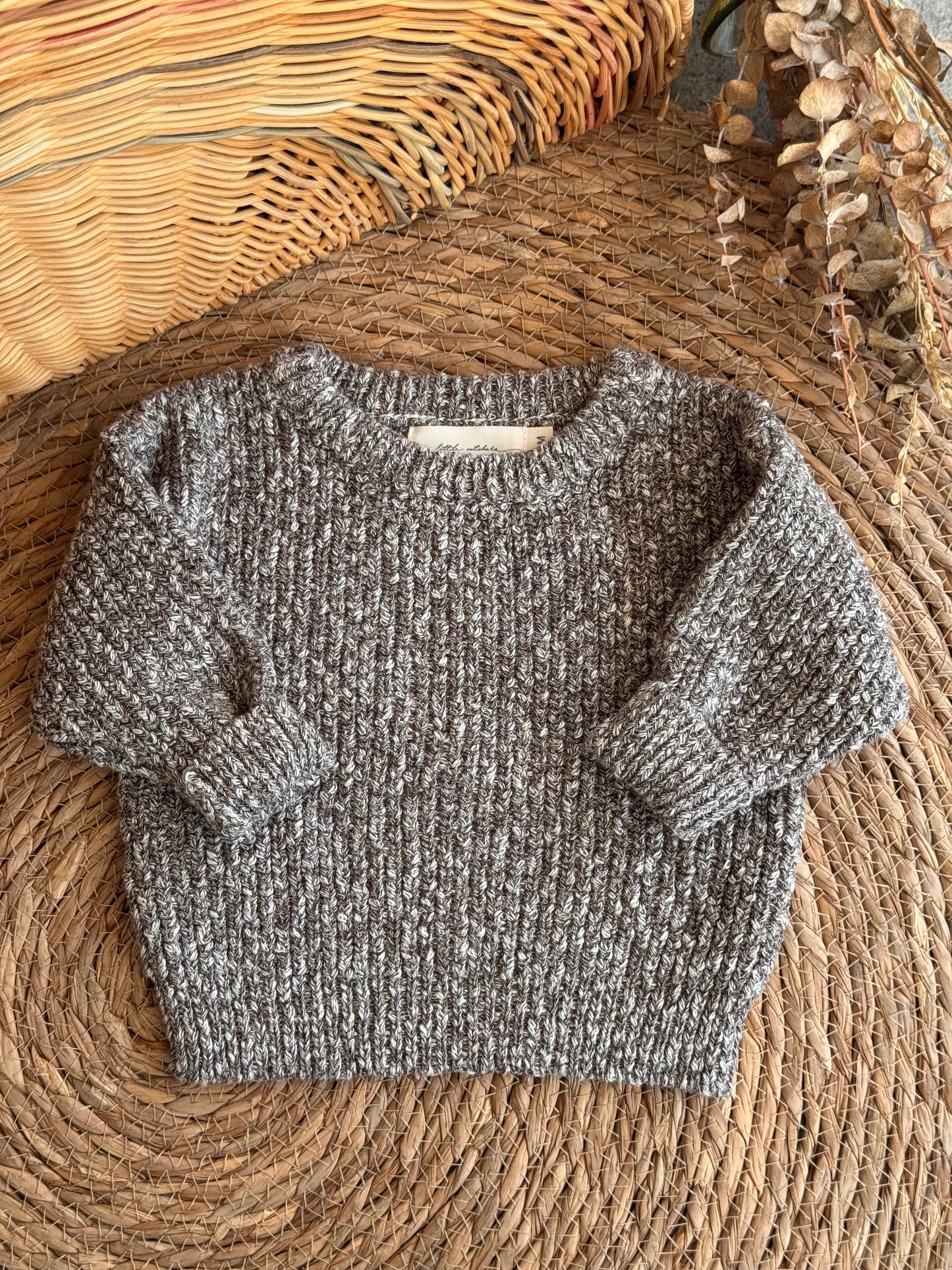 The Cozy Knit Baby Sweater –Mocha