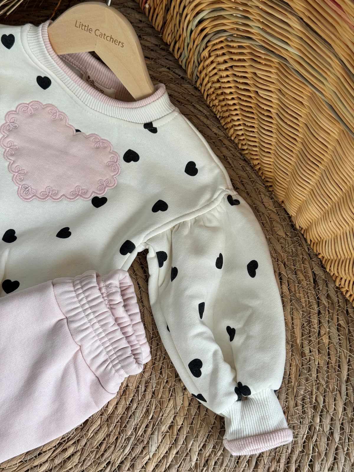 Heart Set fleece inside