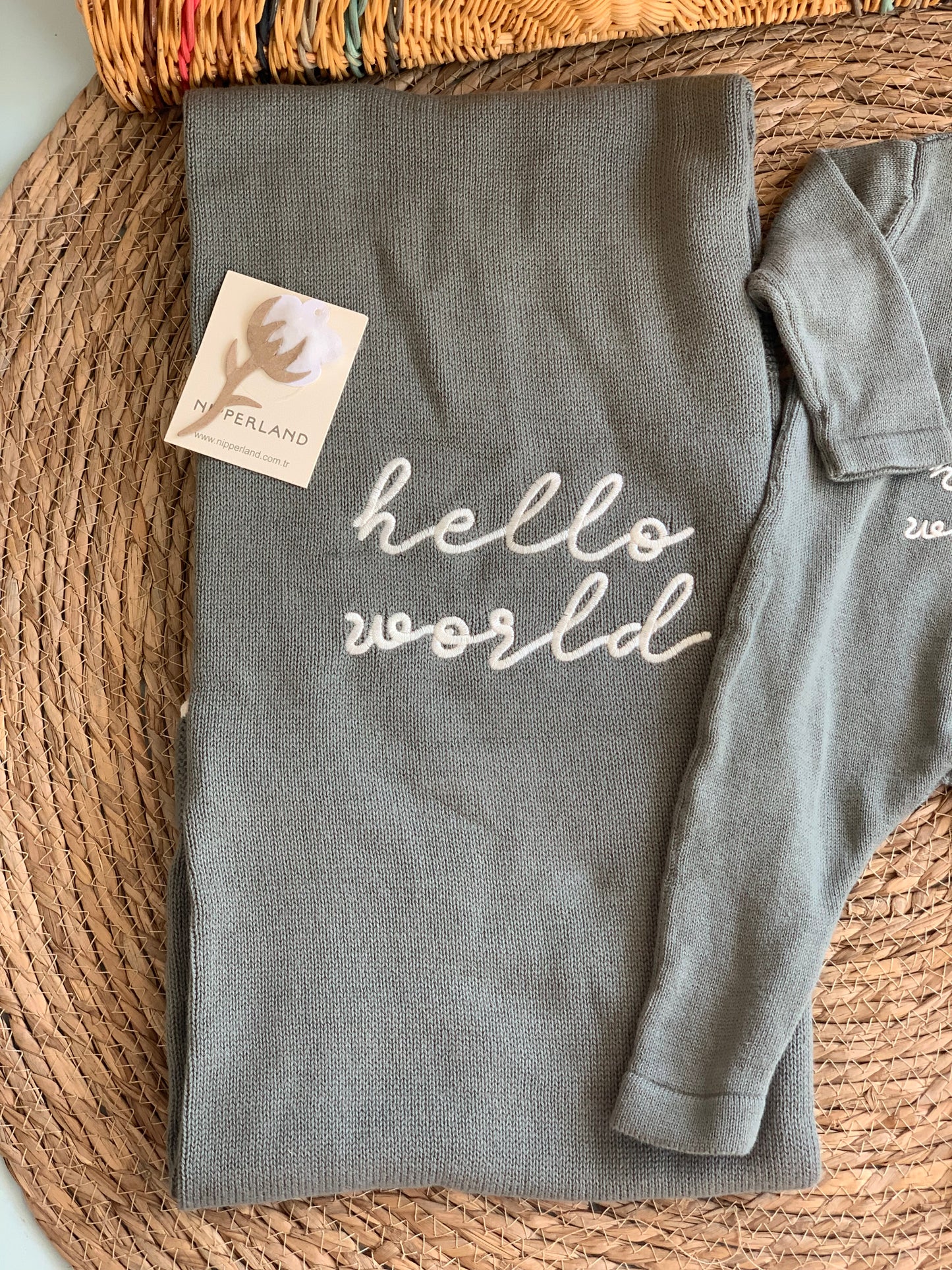 Hello World Set Of 5 Pieces - Forest Green