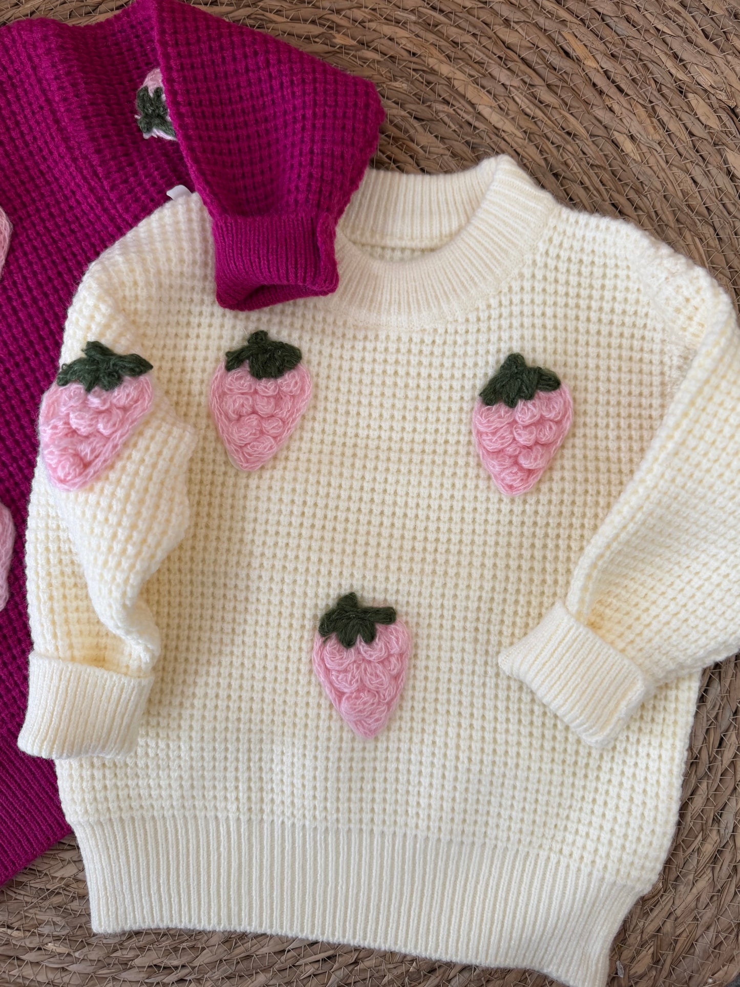 Strawberry knitted sweater