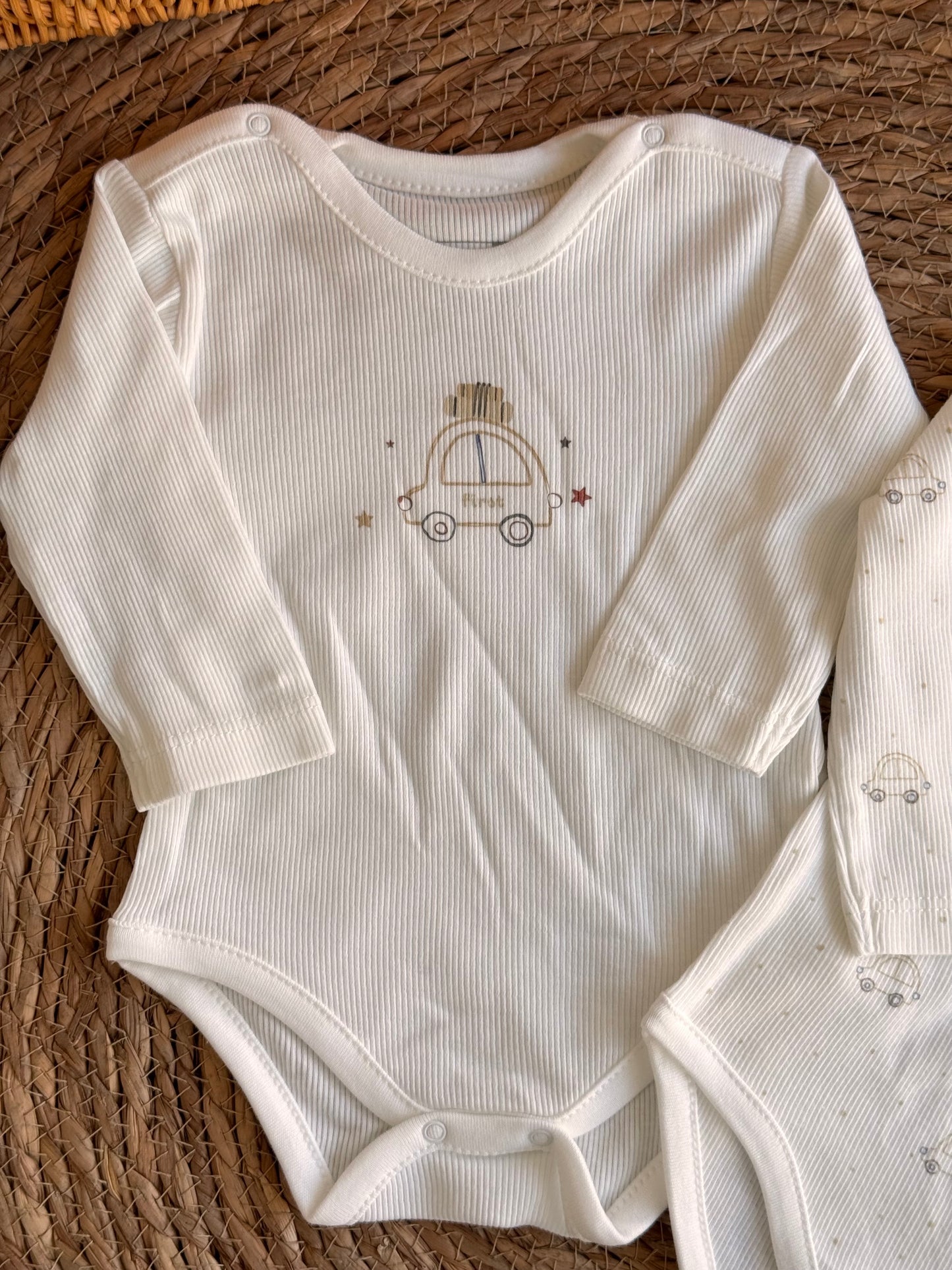 Little Explorer Ribbed Bodysuit Set of 2pcs