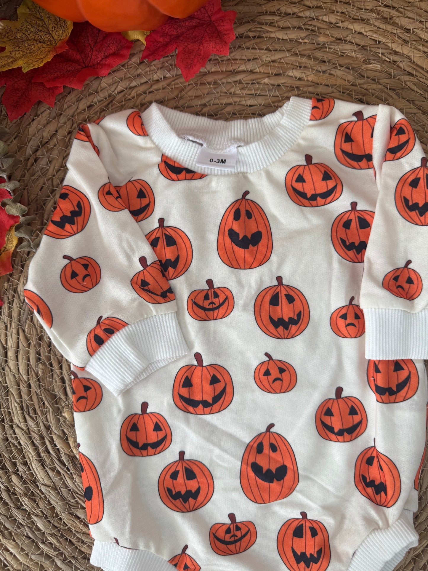 Smiley Pumpkins Baby Bodysuit