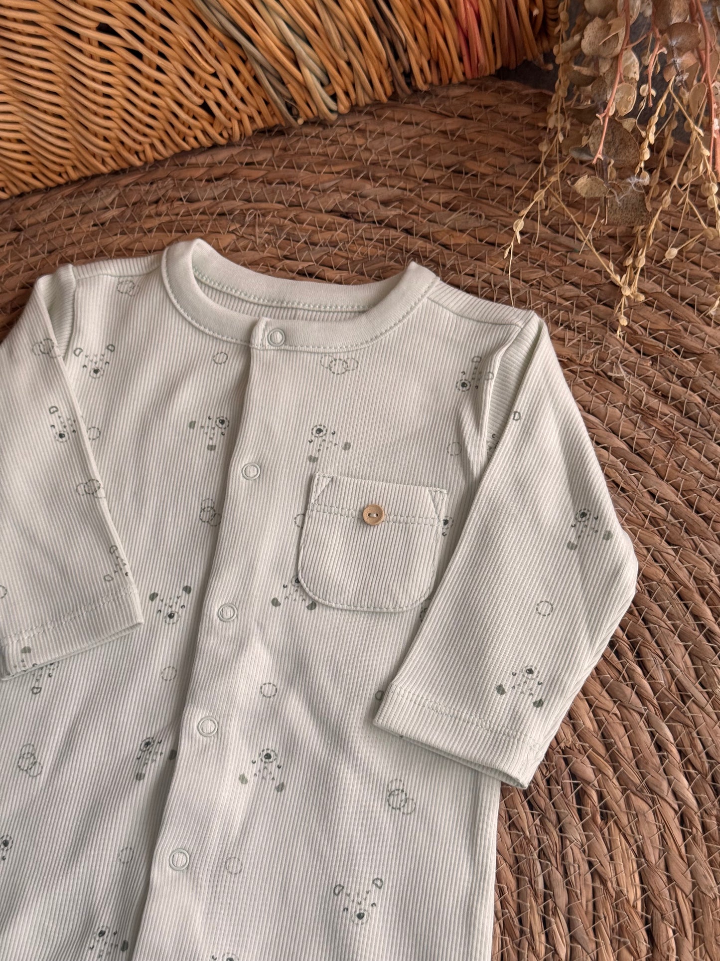 Tiny Explorer Sleepsuit- Mint