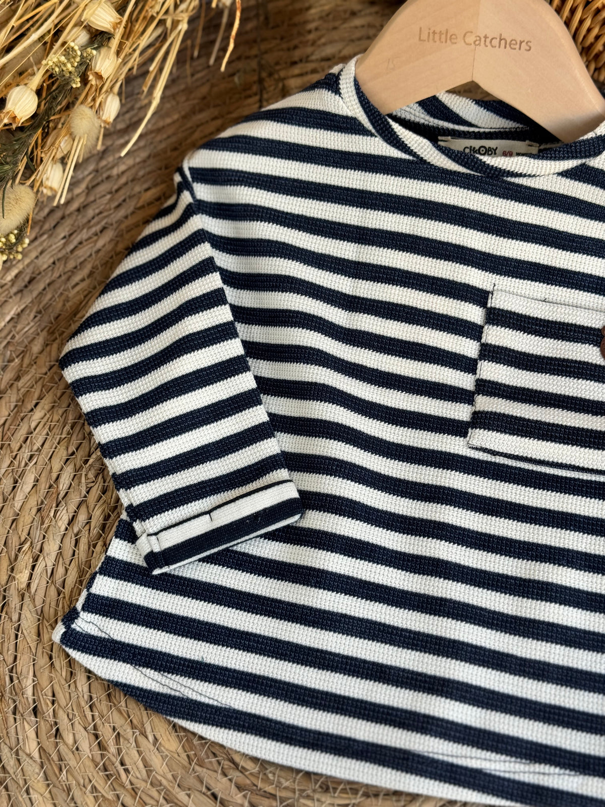 Striped Tshirt-White and black