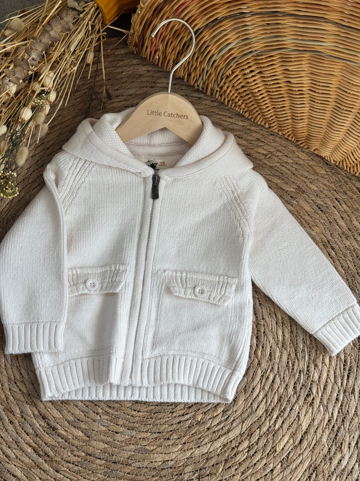 Classic Cardigan With Pocket-Offwhite