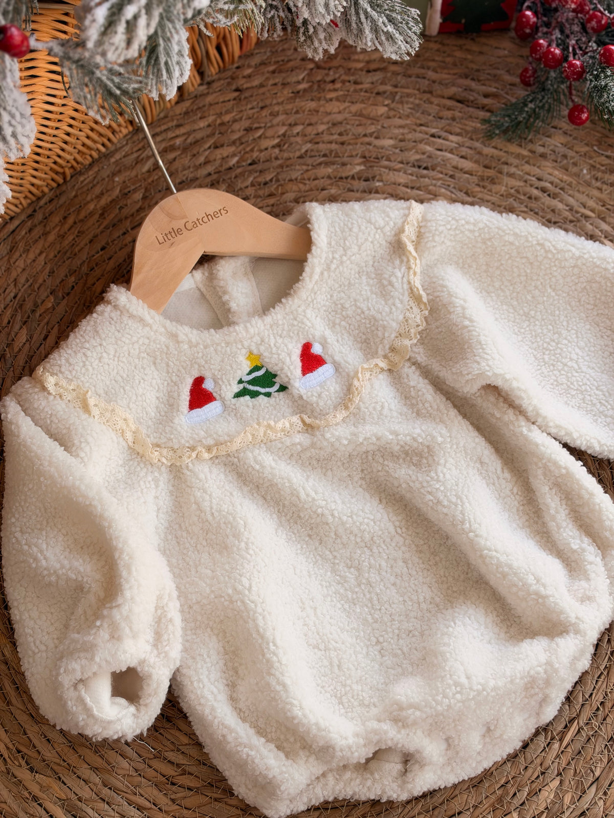 Little Christmas Tree-offwhite Knit Dress