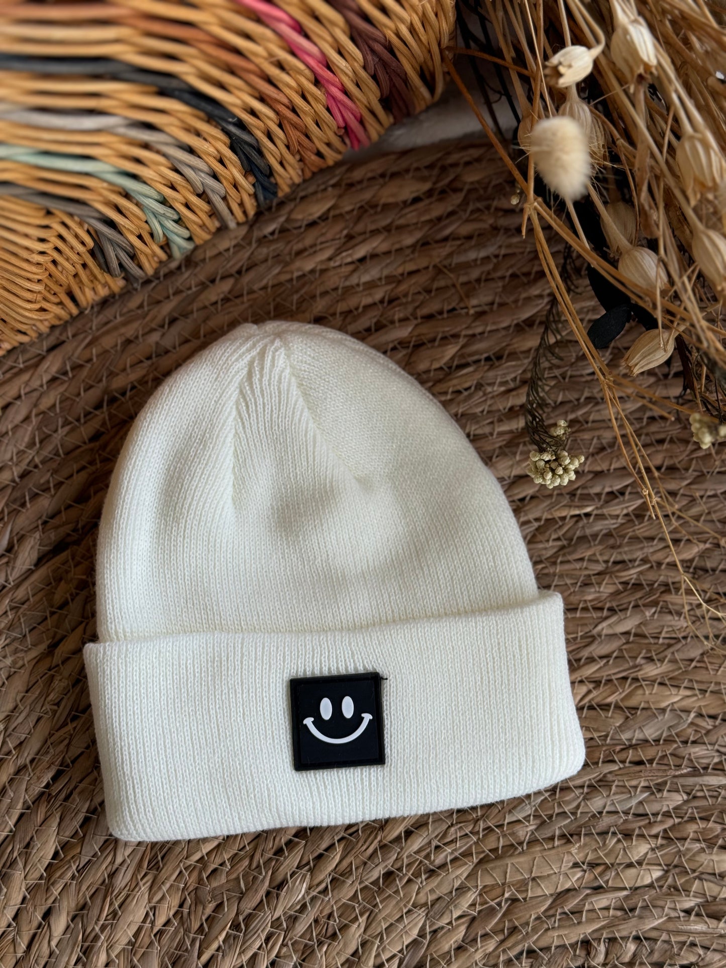 Smily Beanie Off White