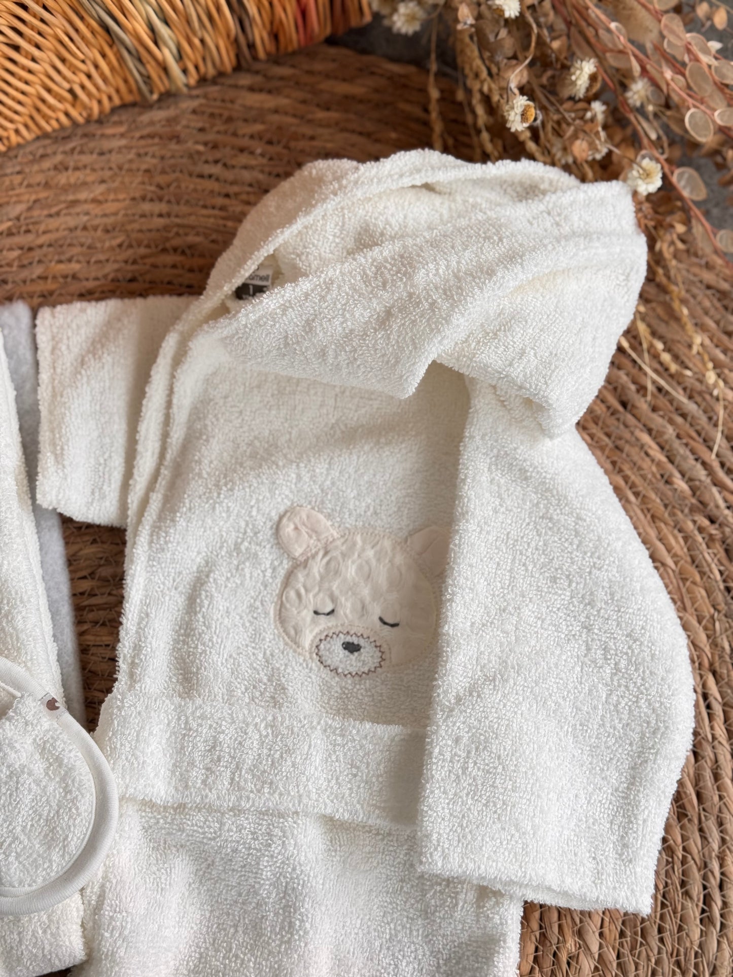 Sleepy Bear Baby Bath Set-Offwhite