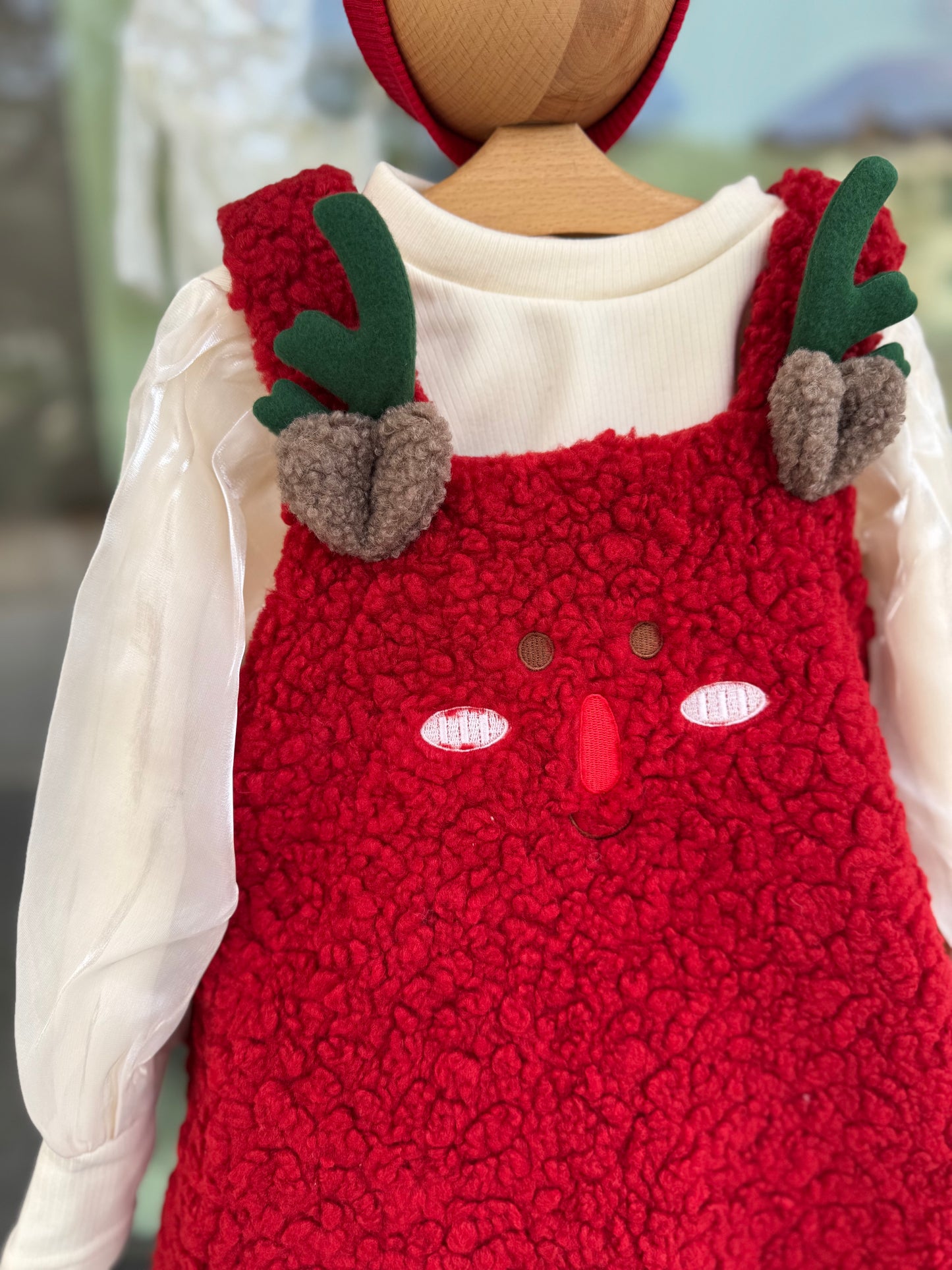 Rudolph Fleece Dress Set – Christmas Edition