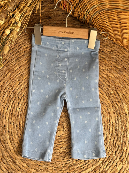 Denim Heart Leggings