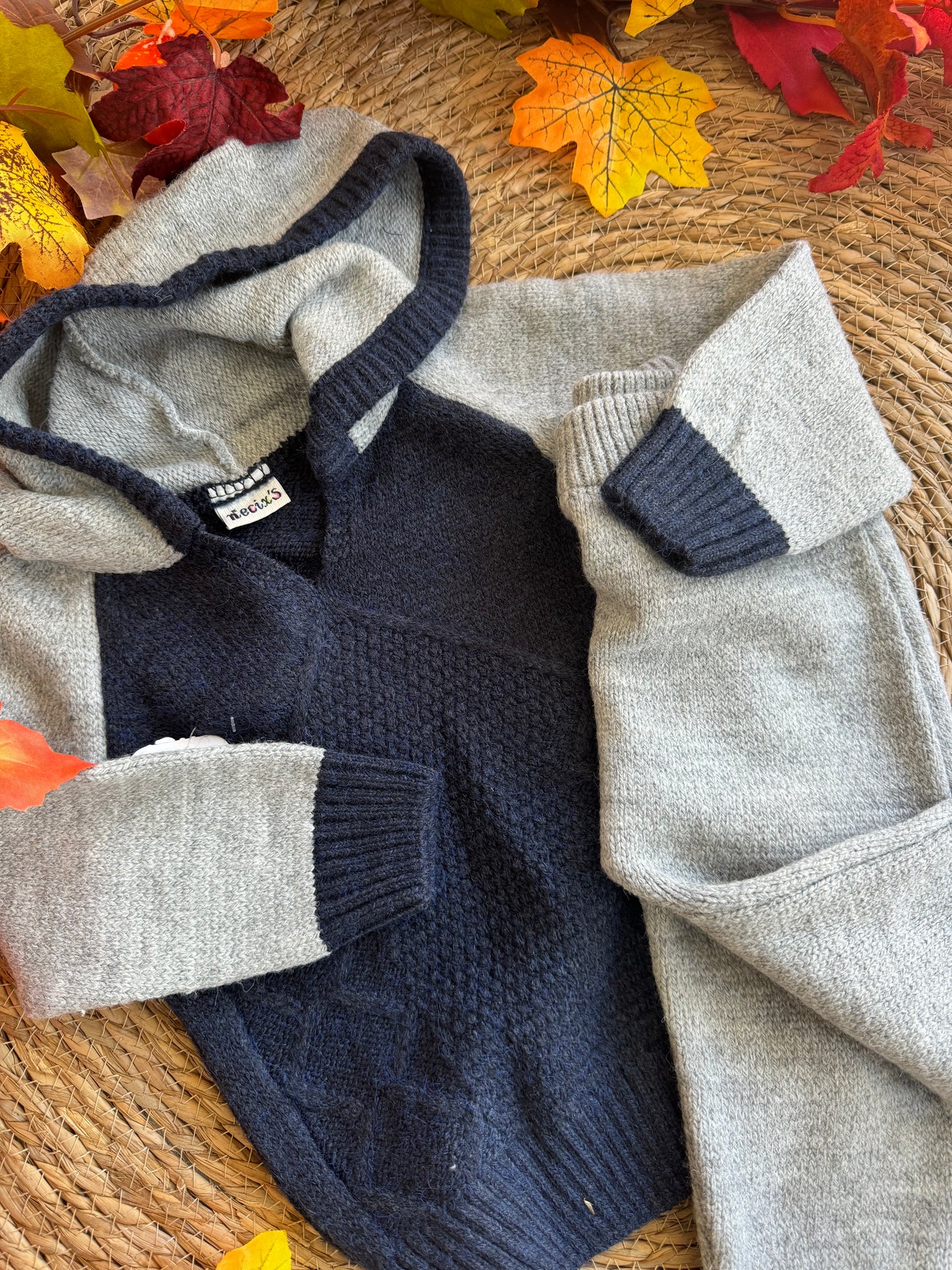 Knitted Set Navy and Grey