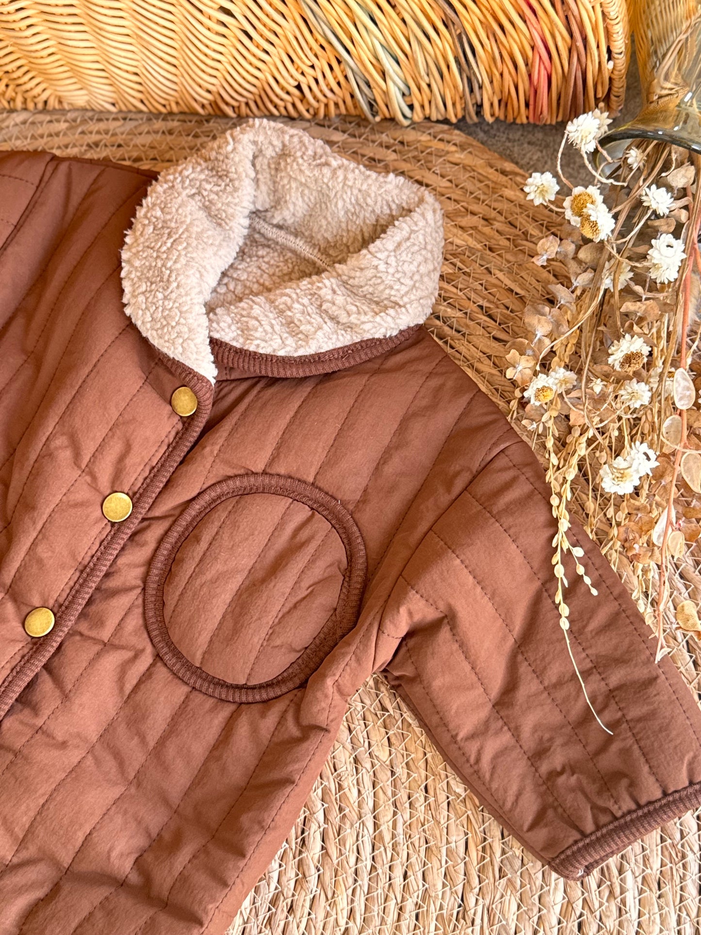 Brown Sherpa Jumpsuit