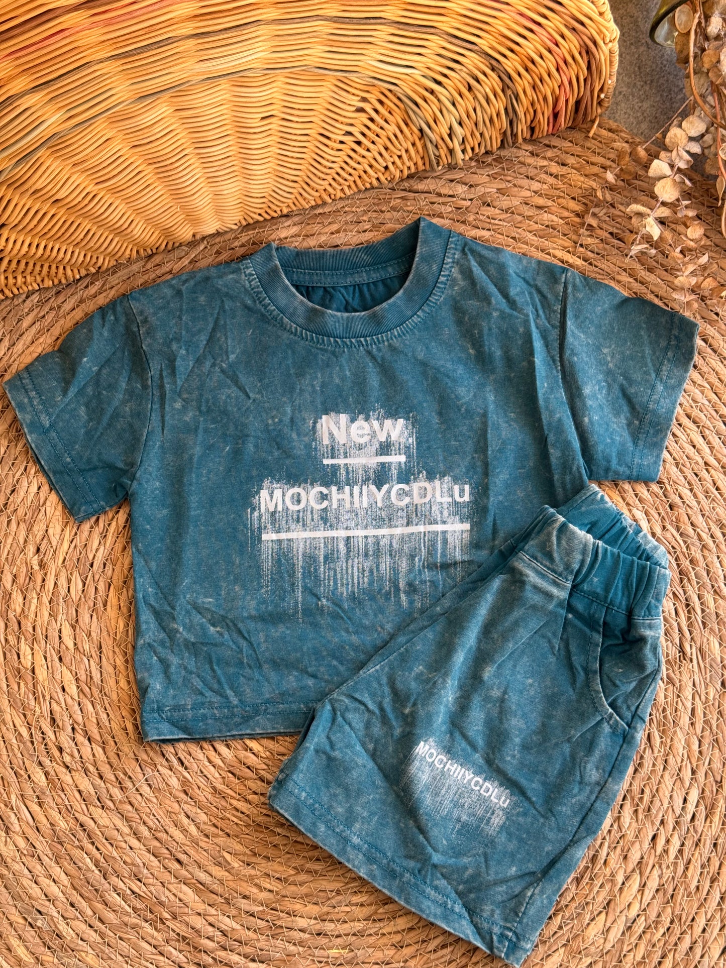 Acid-Wash Graphic Set-Indigo