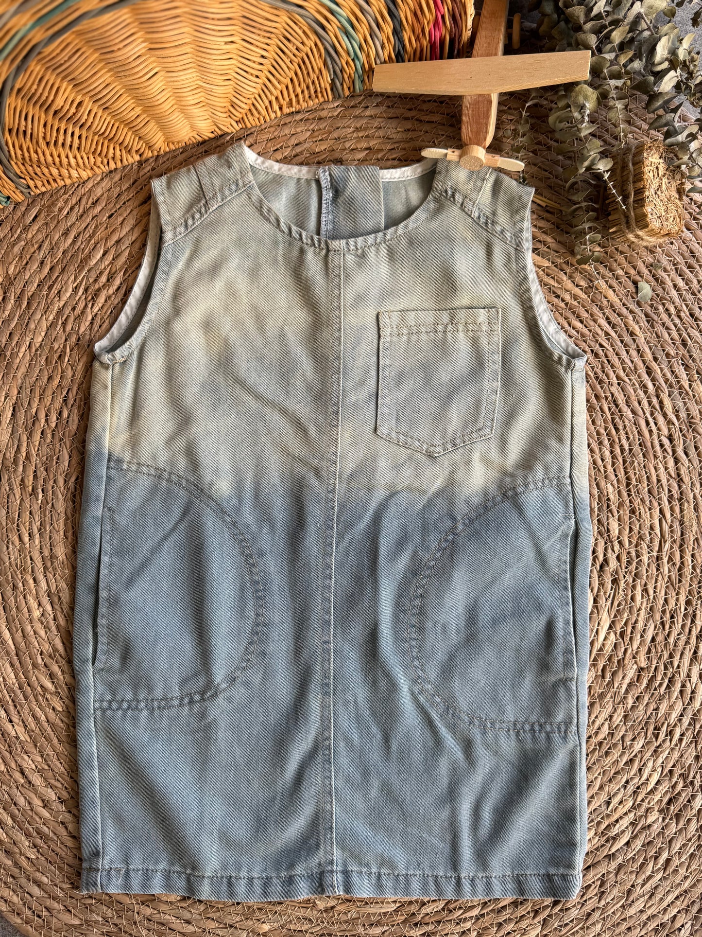 Washed Denim Dress