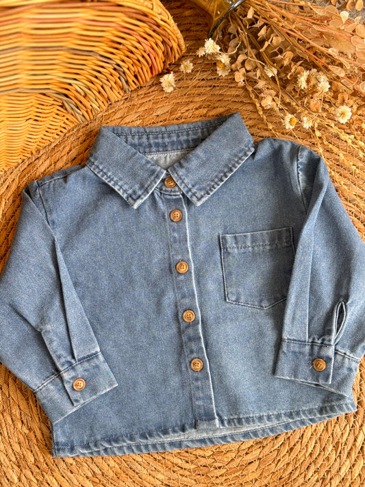 Denim Classic Button-Up Shirt