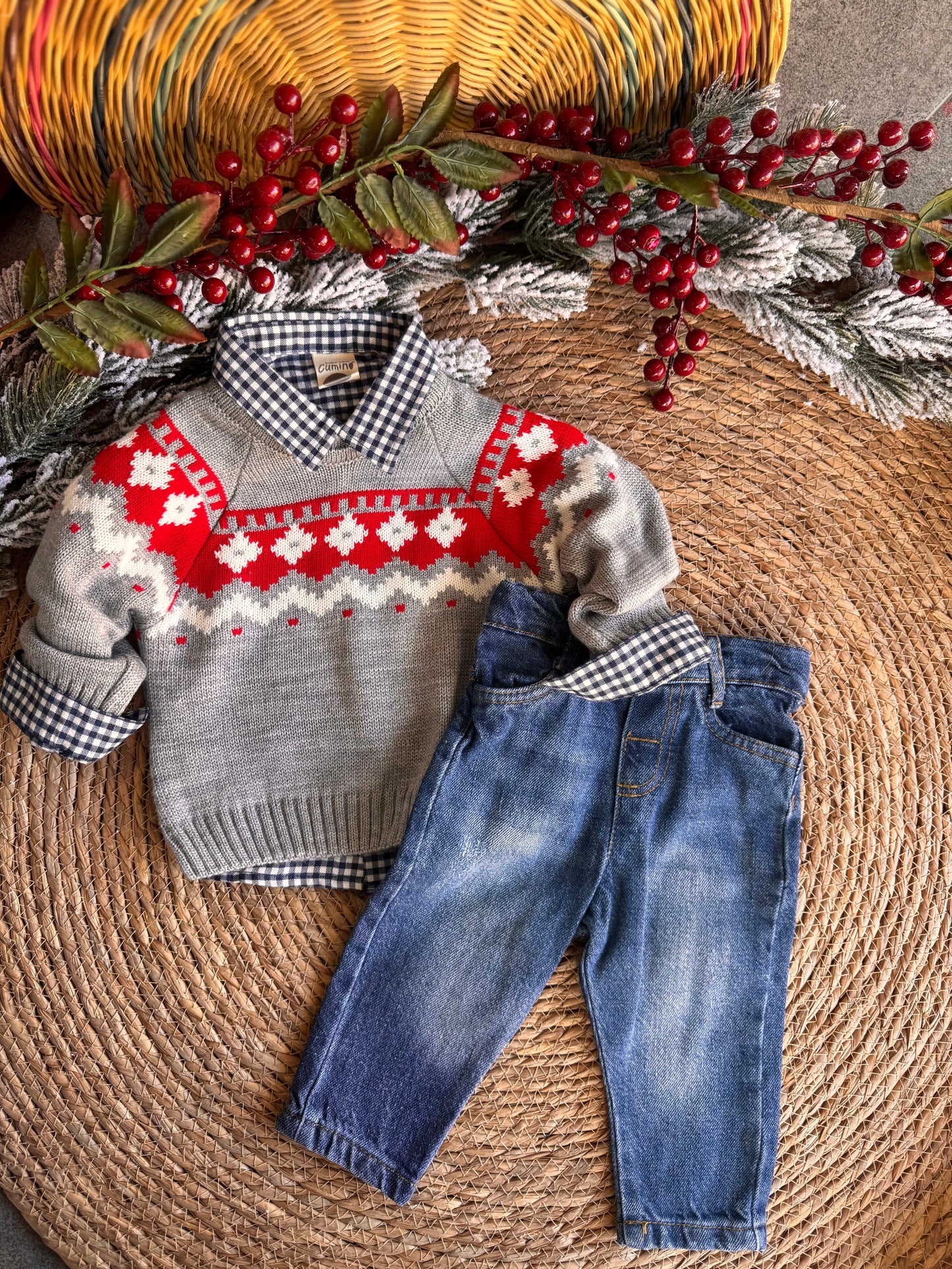 Little Christmas Knit Outfit