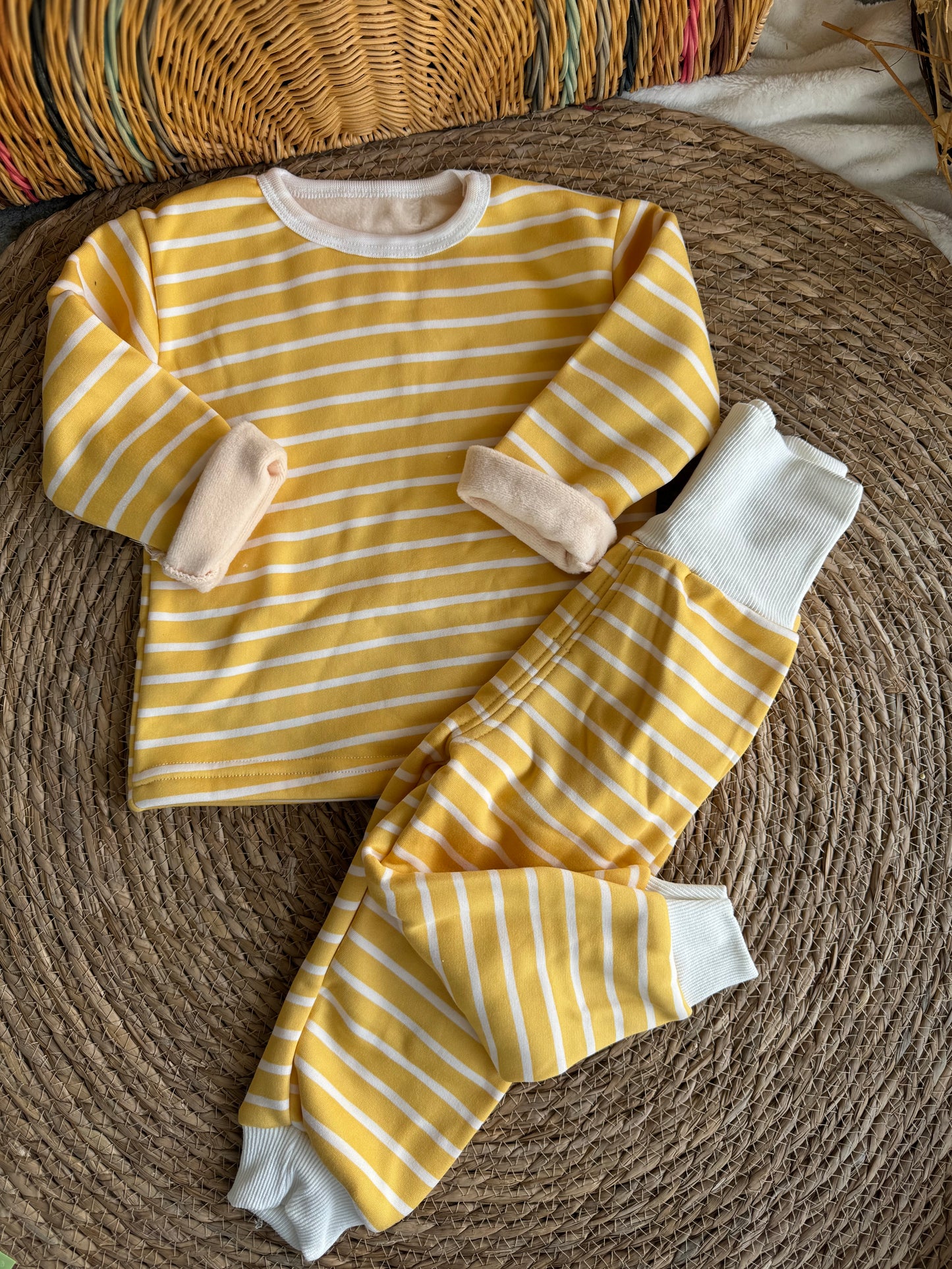 Fleeced Pjs - Yellow