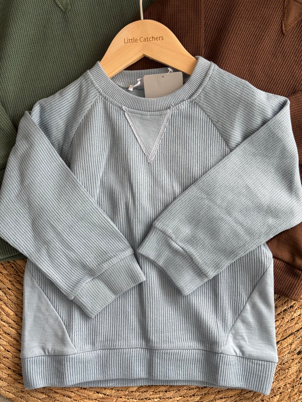 Ribbed Crewneck Sweatshirt