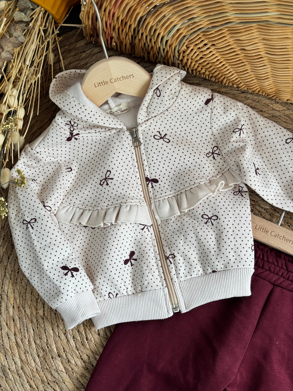 Burgundy Bow Set