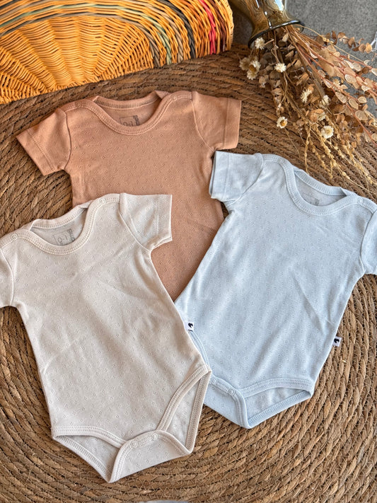 Soft Breeze Pointelle Bodysuit Set of 3pcs