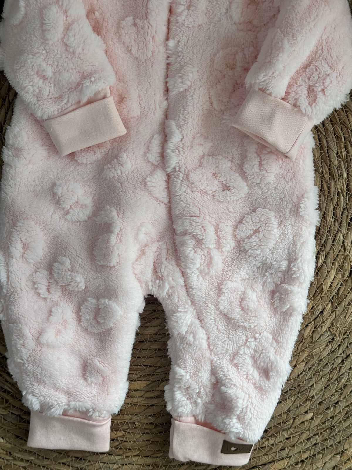 Floral Hooded Overall-Pink