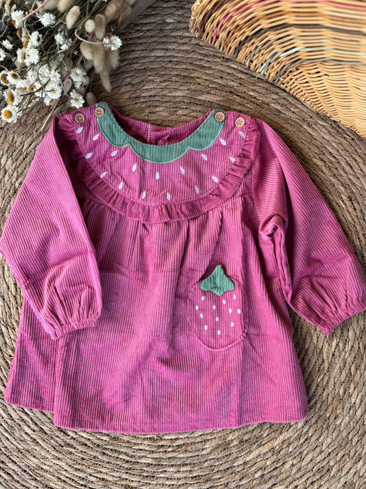 Strawberry Velvet Dress