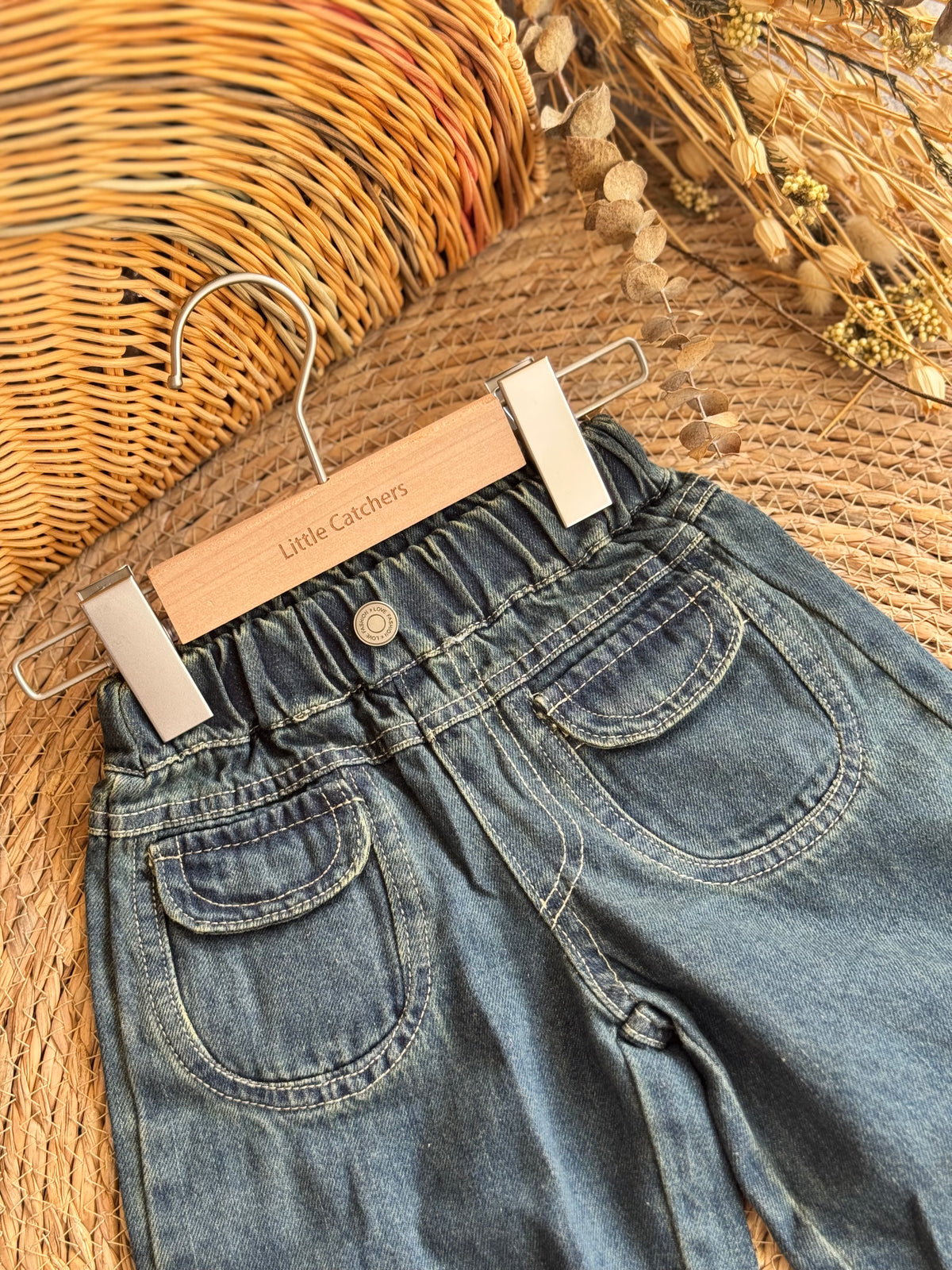 Front Pocket Denim Pants
