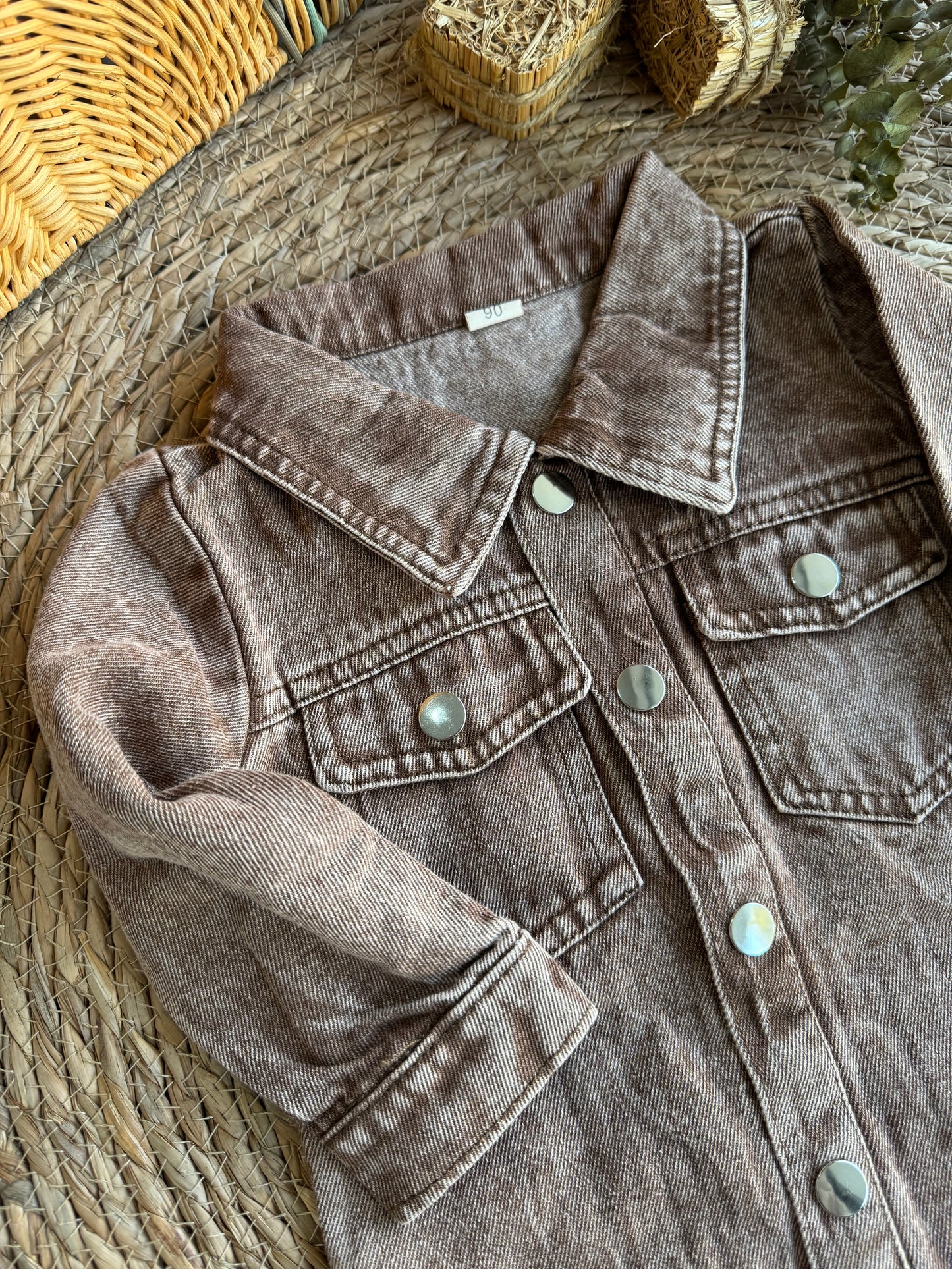 Kohen Brown Denim Shirt