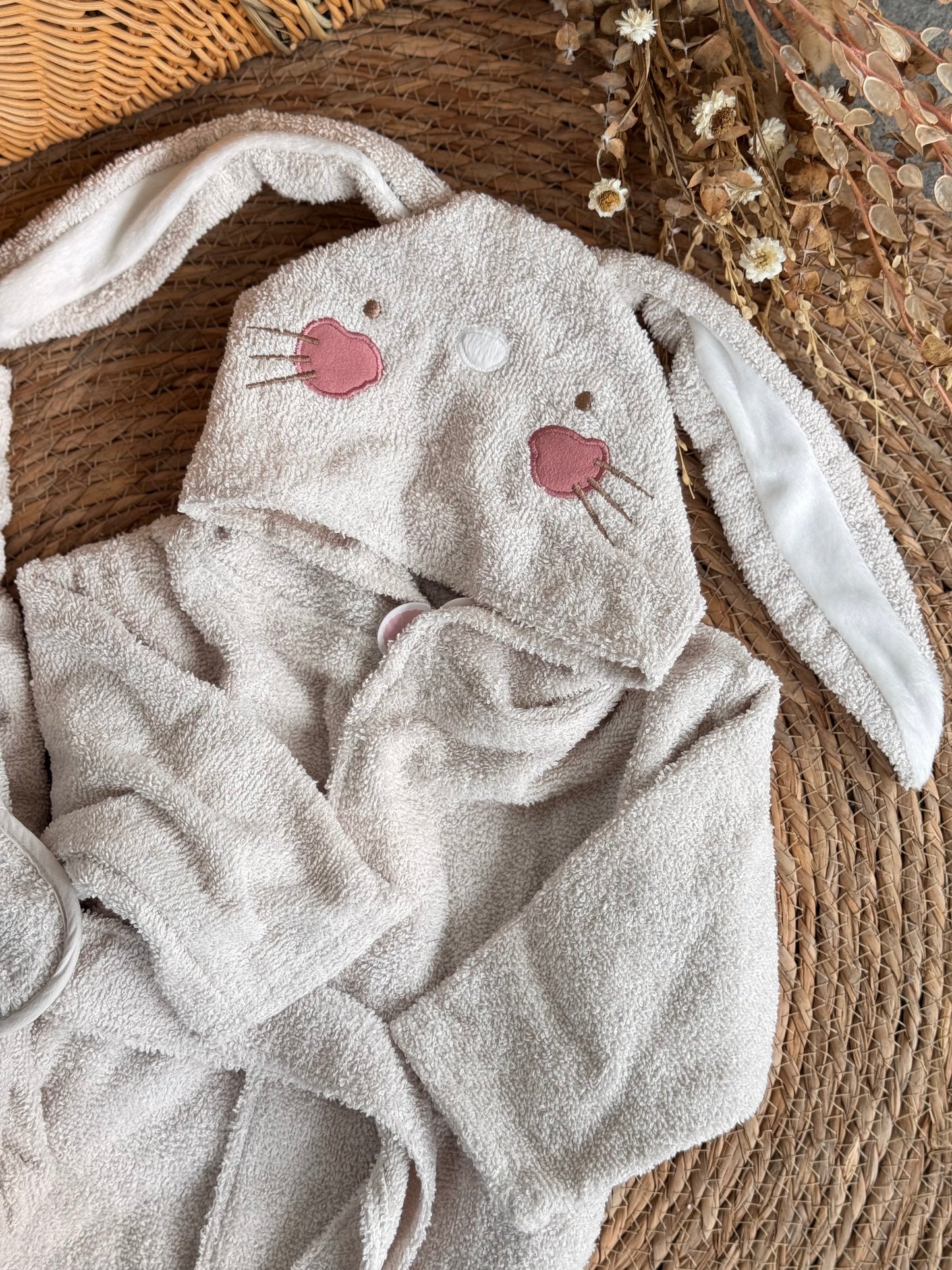 Snuggle Bunny Baby Bath Set-Grey