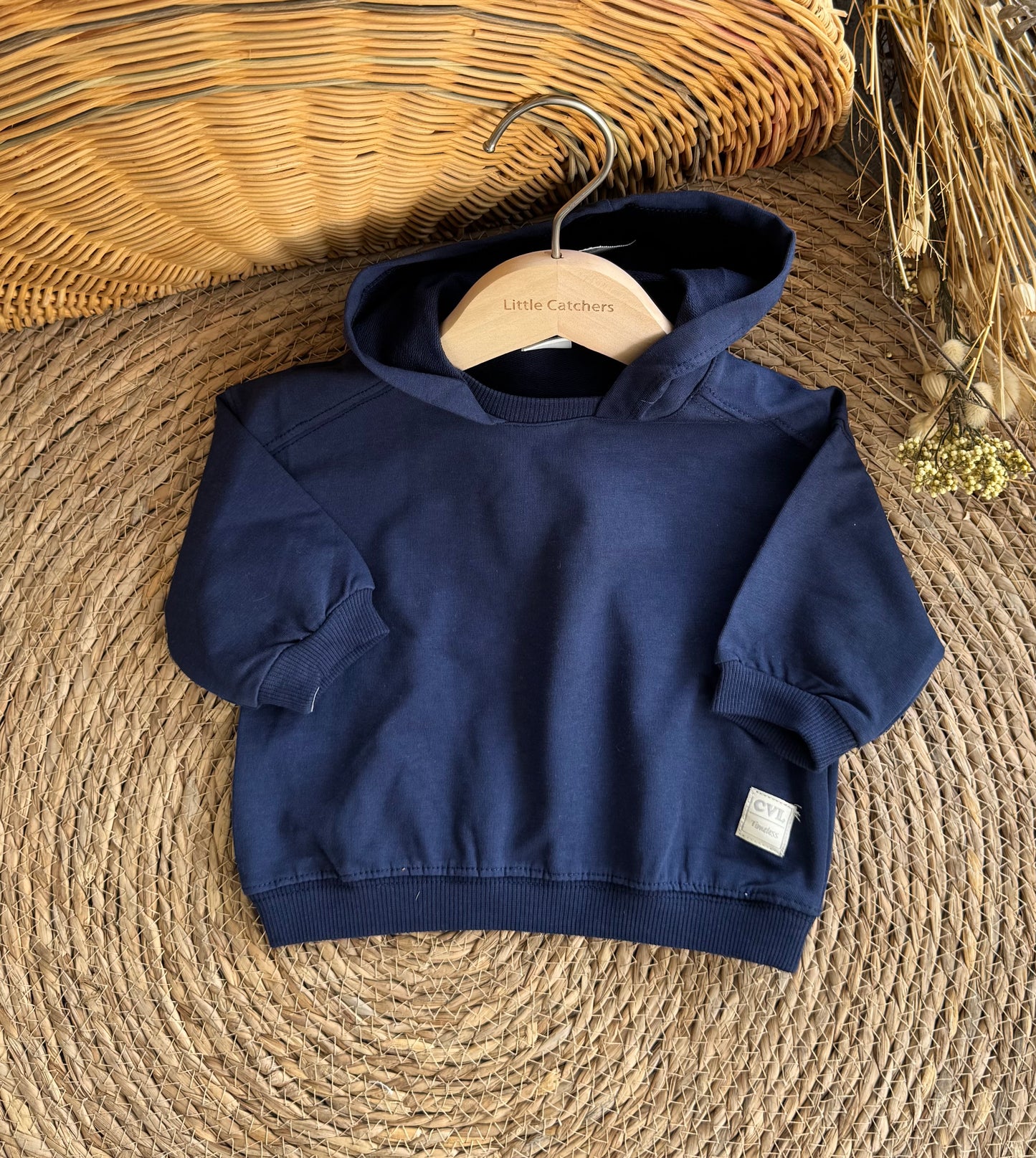 Basic Hoodie-Navy blue
