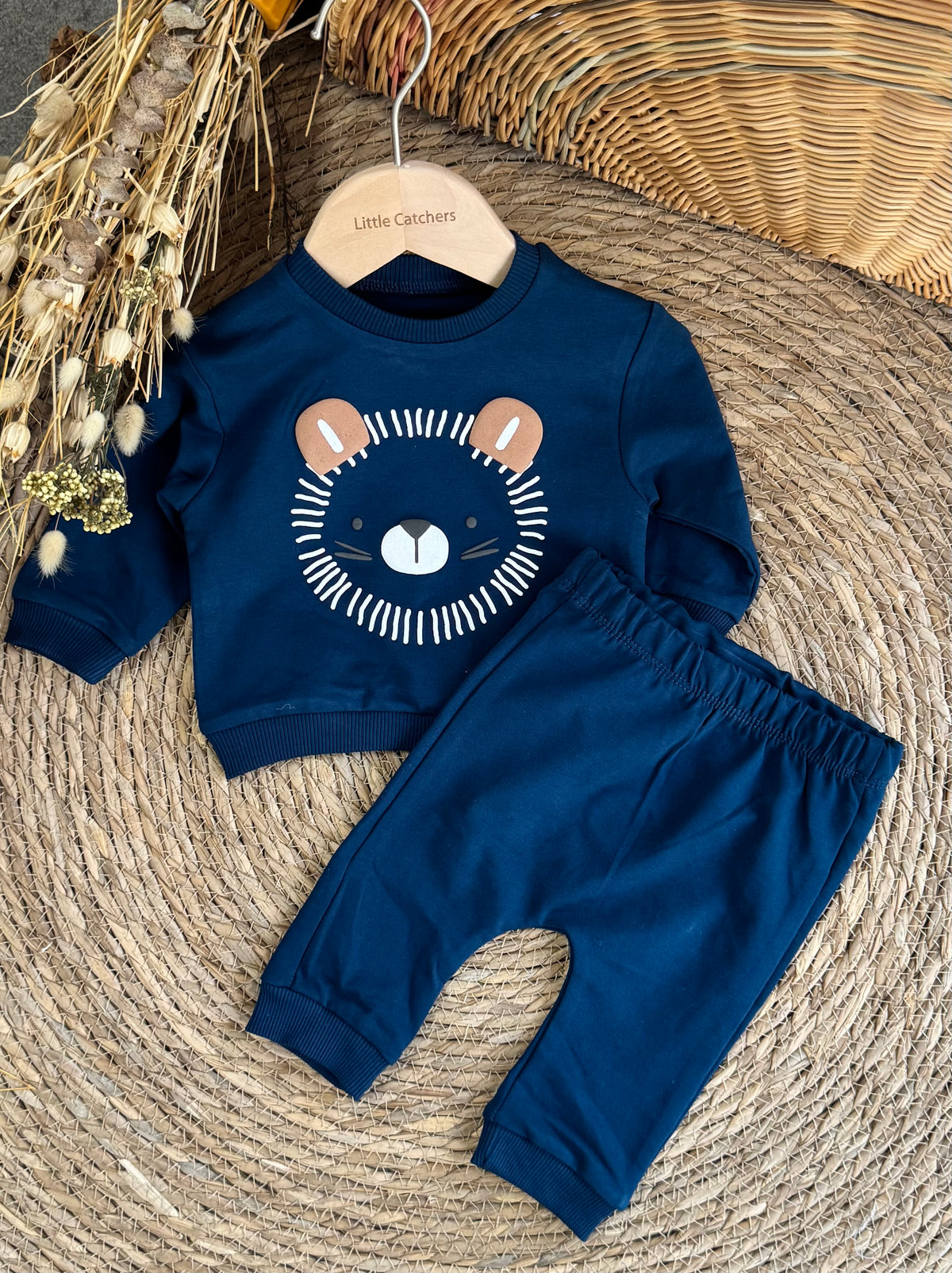 Lion Cotton Set-Navy blue