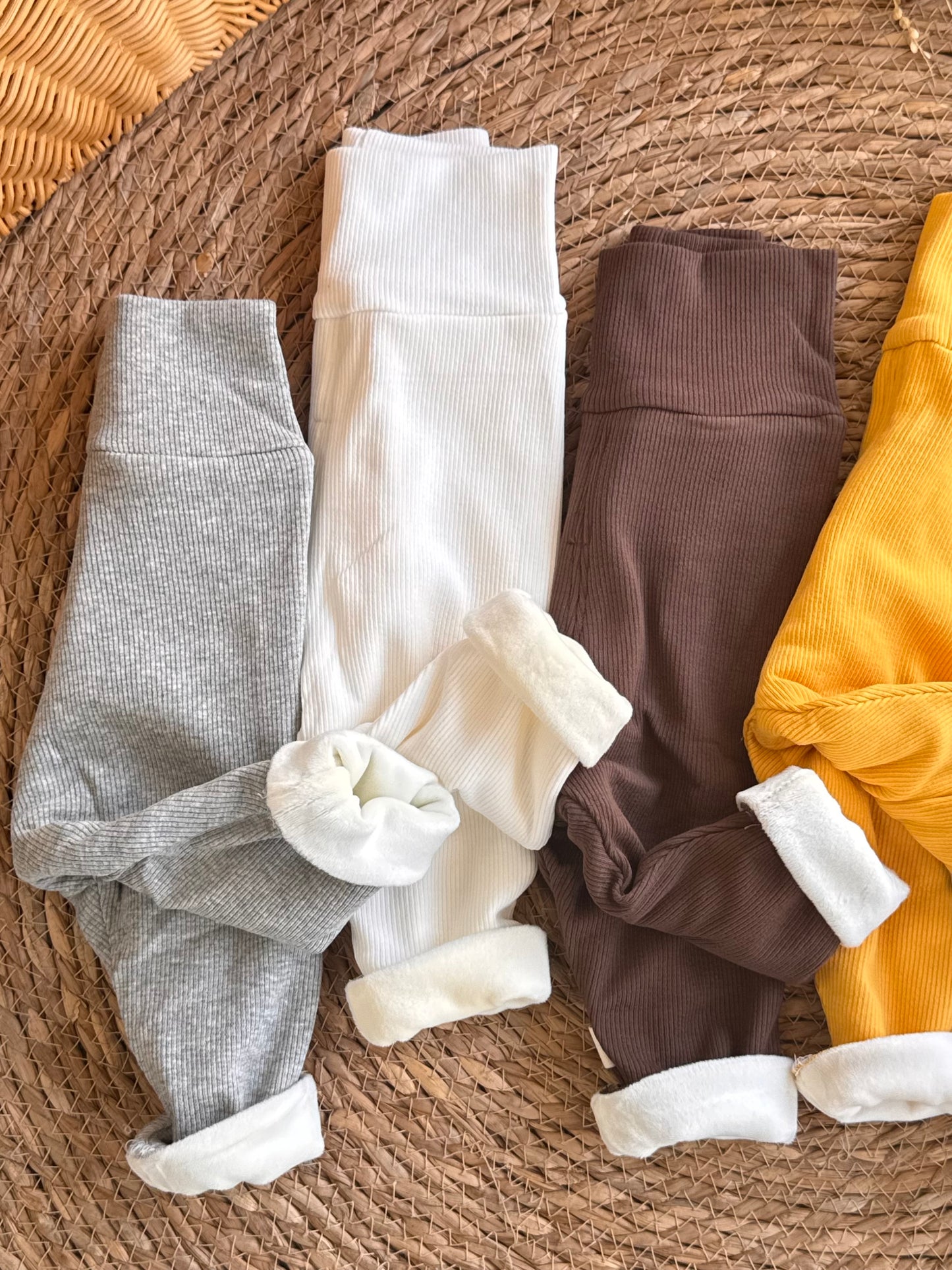 Soft Ribbed Baby Leggings