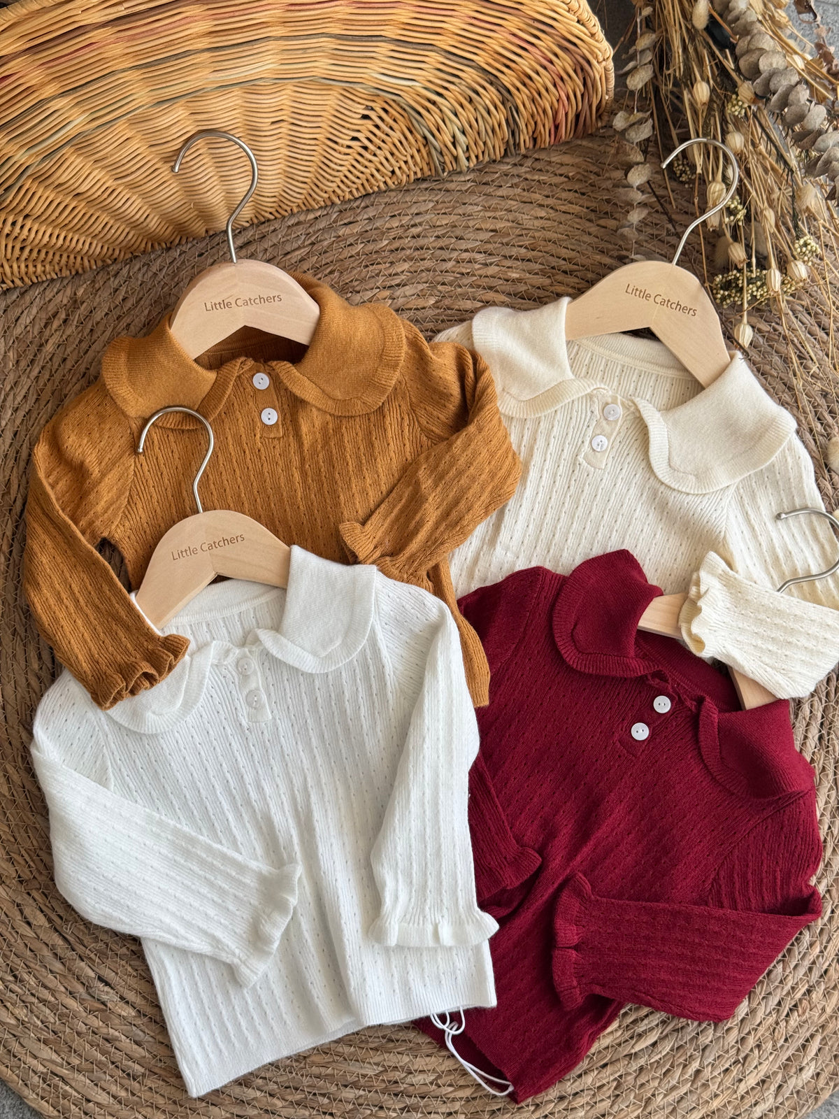 Ribbed Collared Top