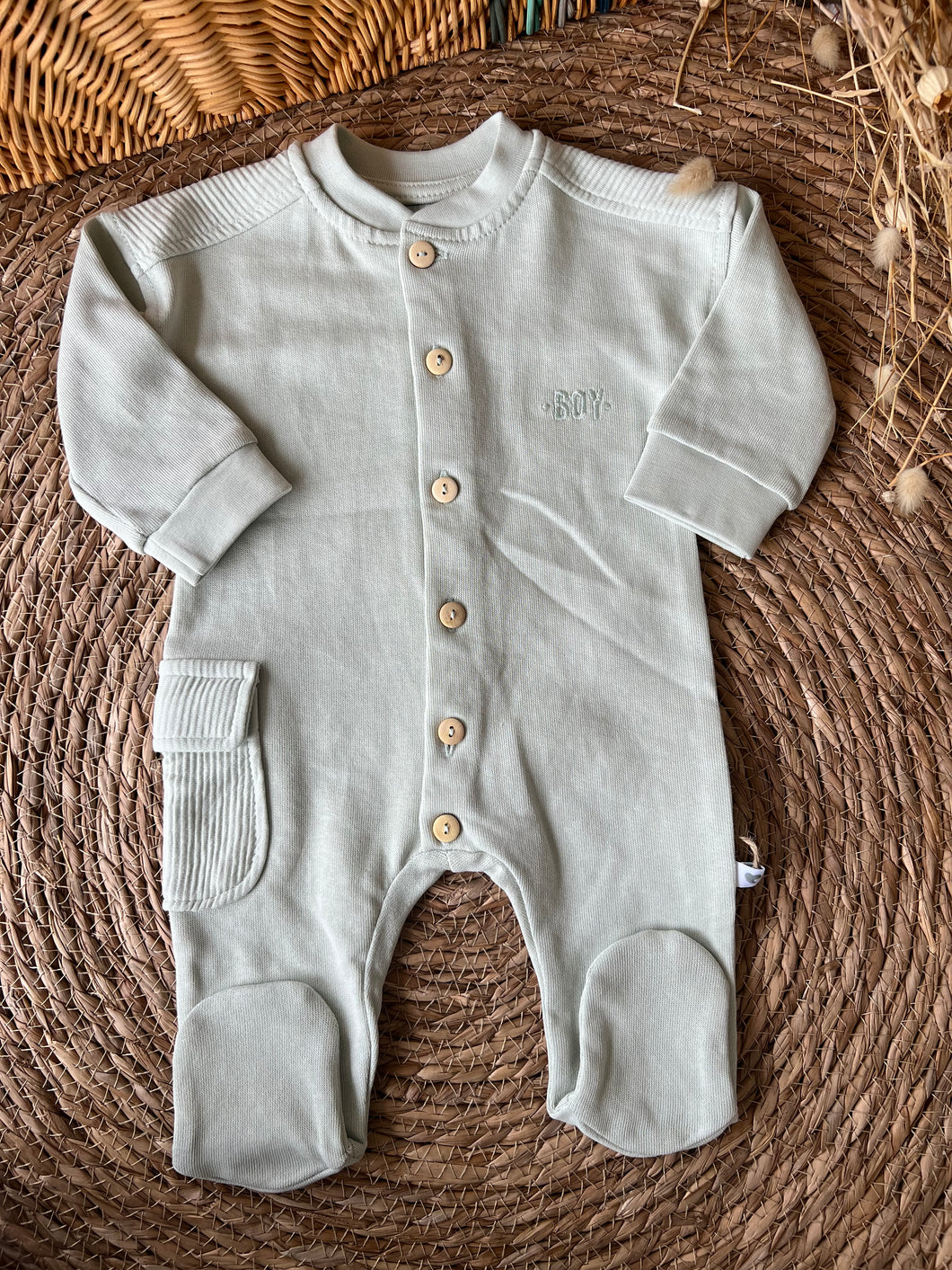 Baby Boy Overall-Mint