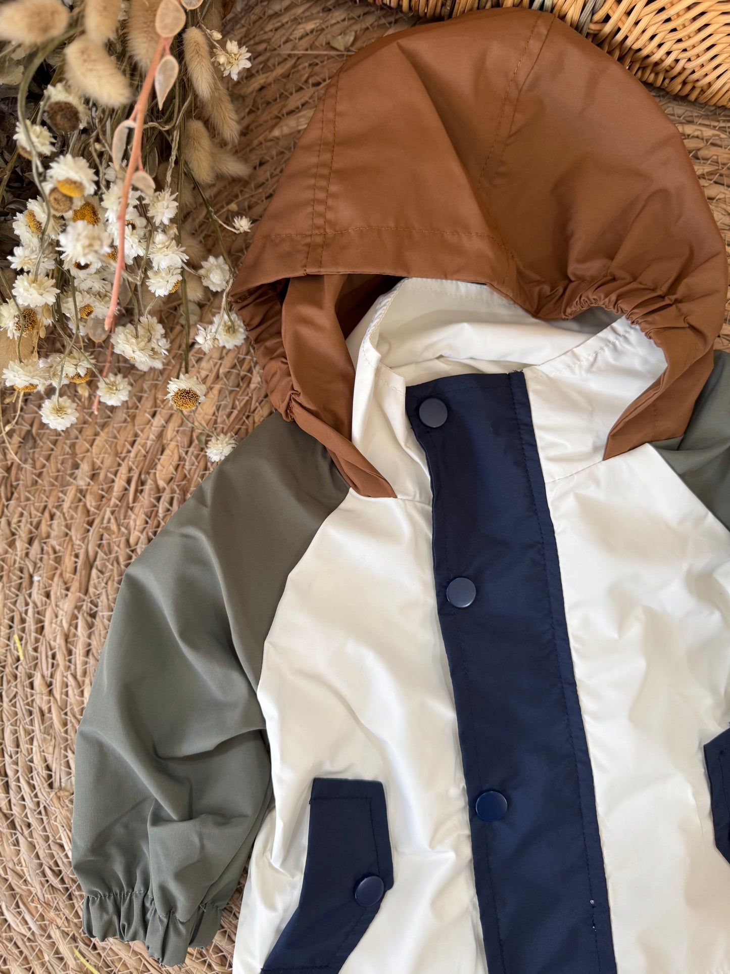 Colorblock Hooded Baby Windbreaker