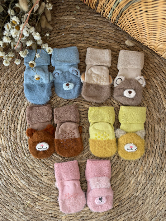 Fuzzy Bear Baby Socks 🐻🧦