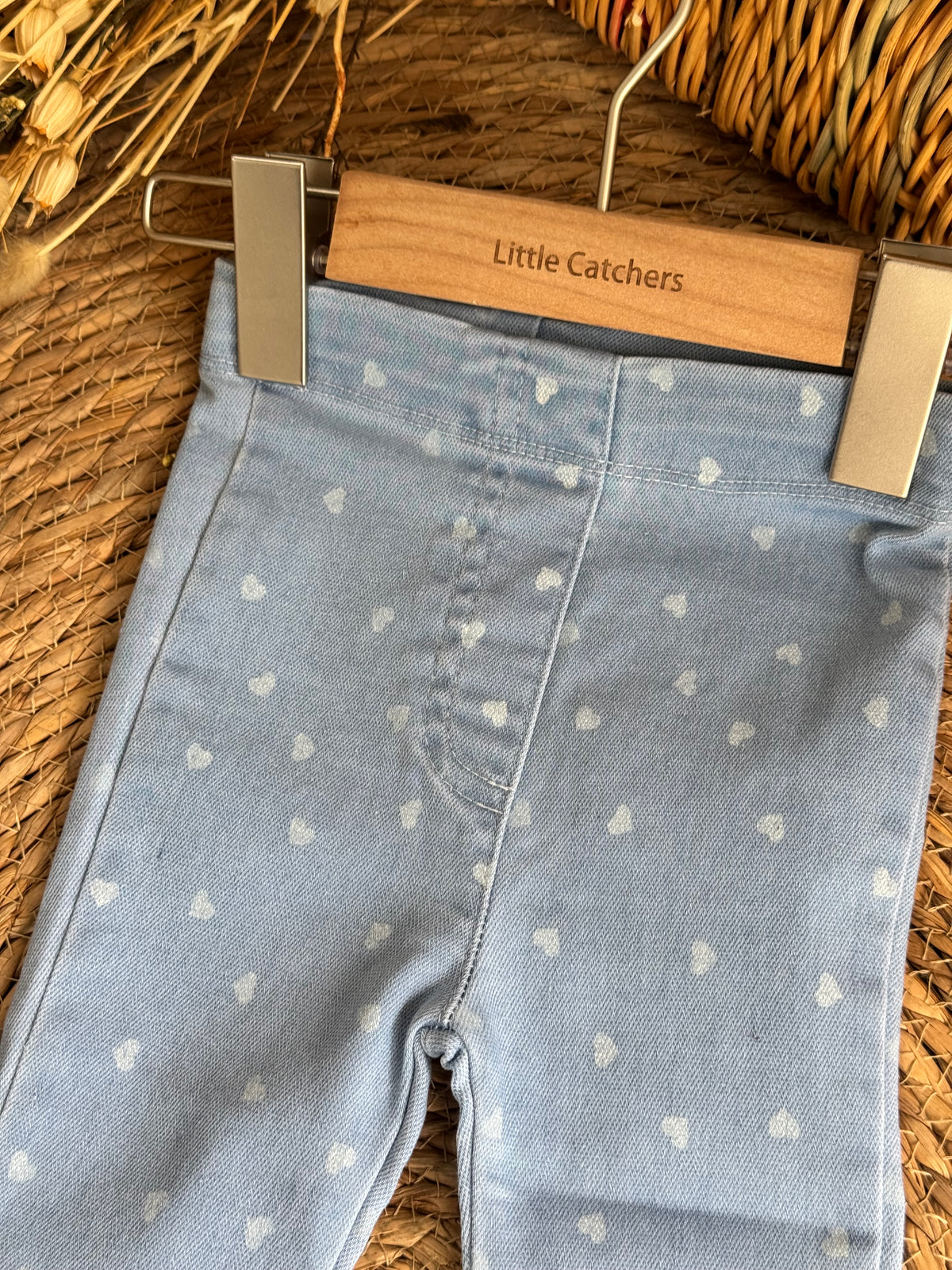 Denim Heart Leggings