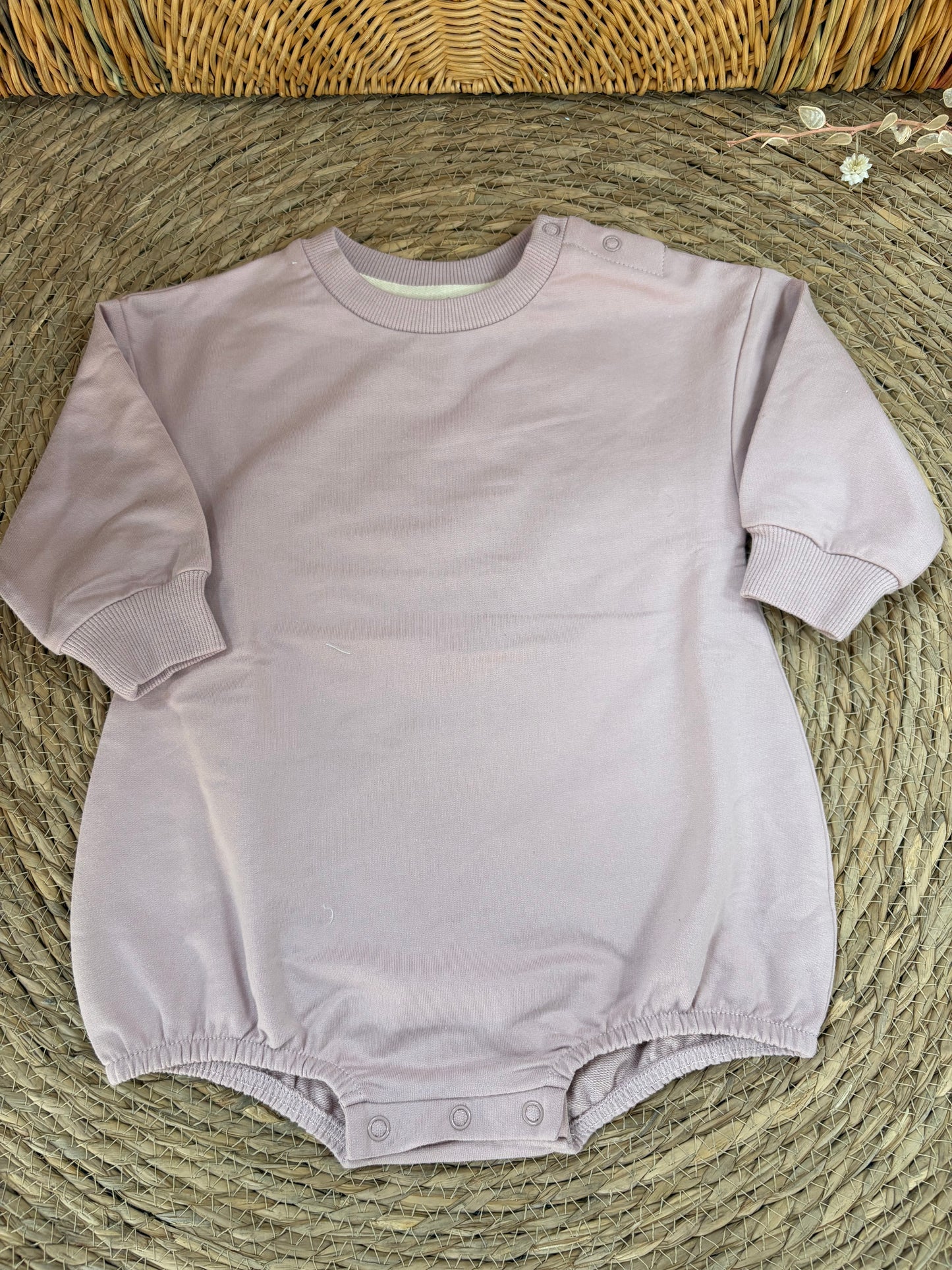 Long Sleeve Romper-pink