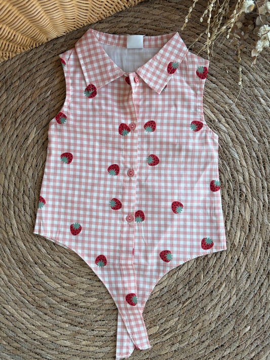 Pink Strawberry Knot Shirt
