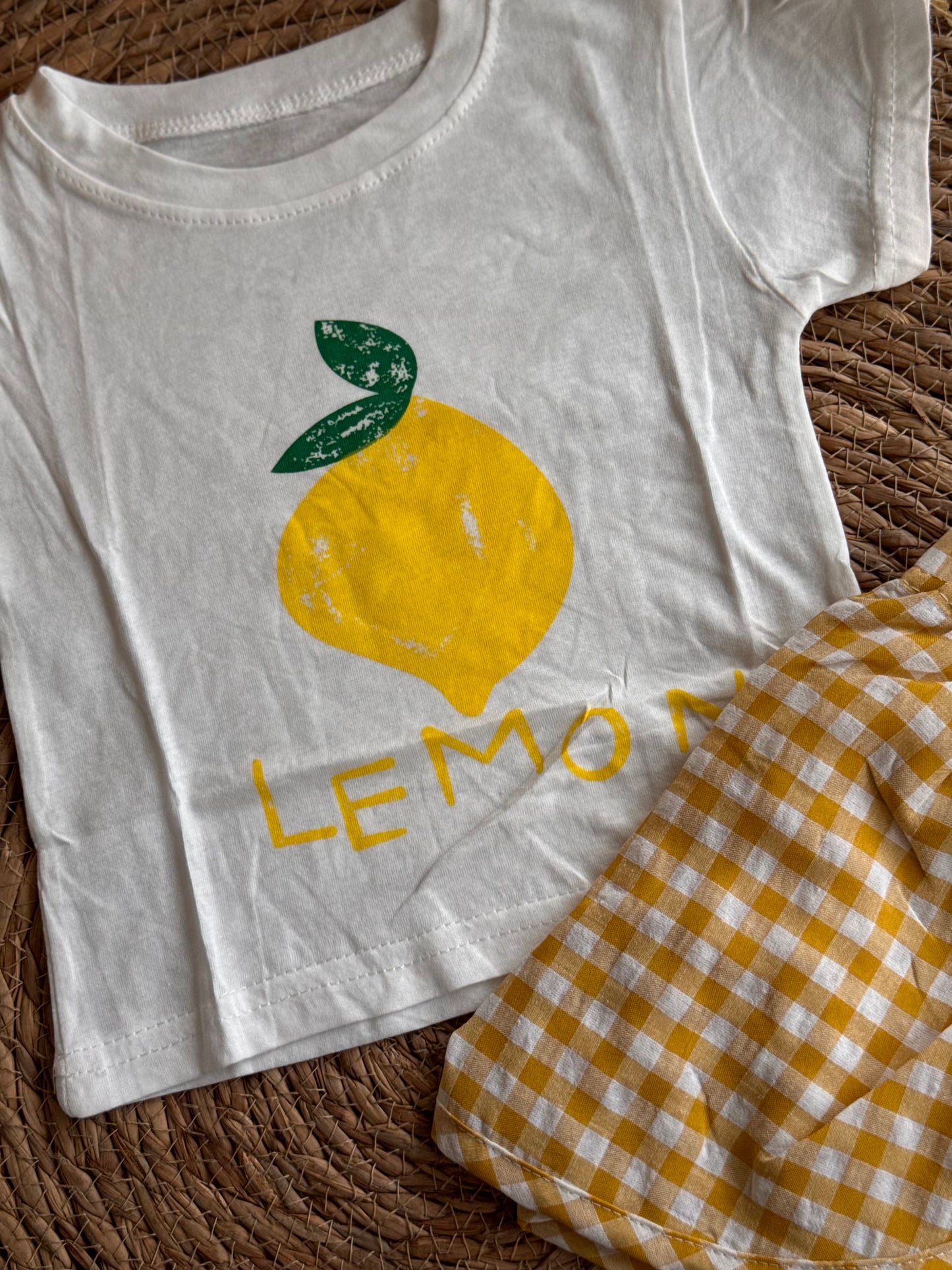 Lemon Plaid Set
