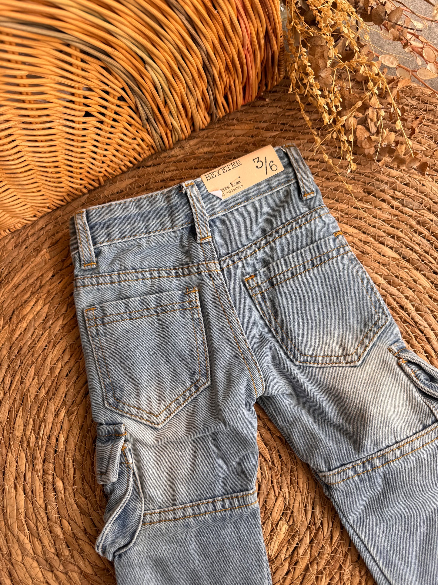 Cargo Denim Pants