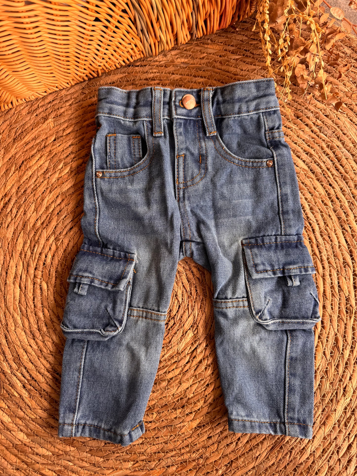 Cargo Denim Pants